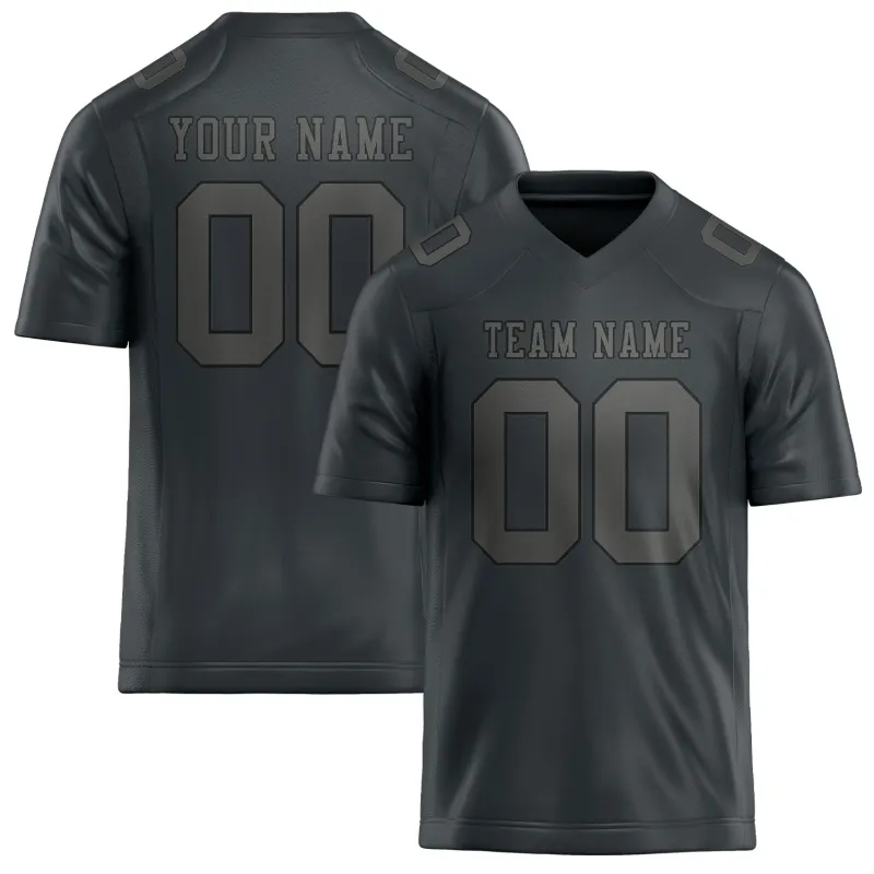Custom Dark Grey Dark Grey Football Jersey made by Tailorly