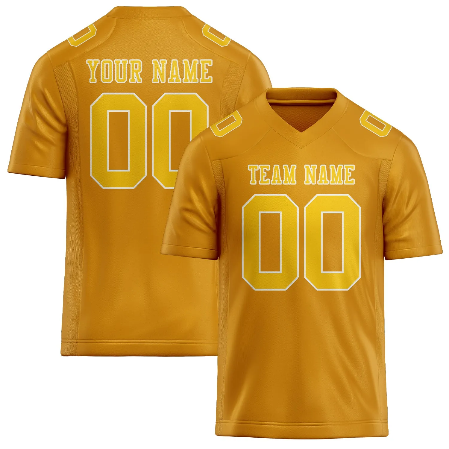 Custom Yellow Gold Football Jersey sold by Tailorly