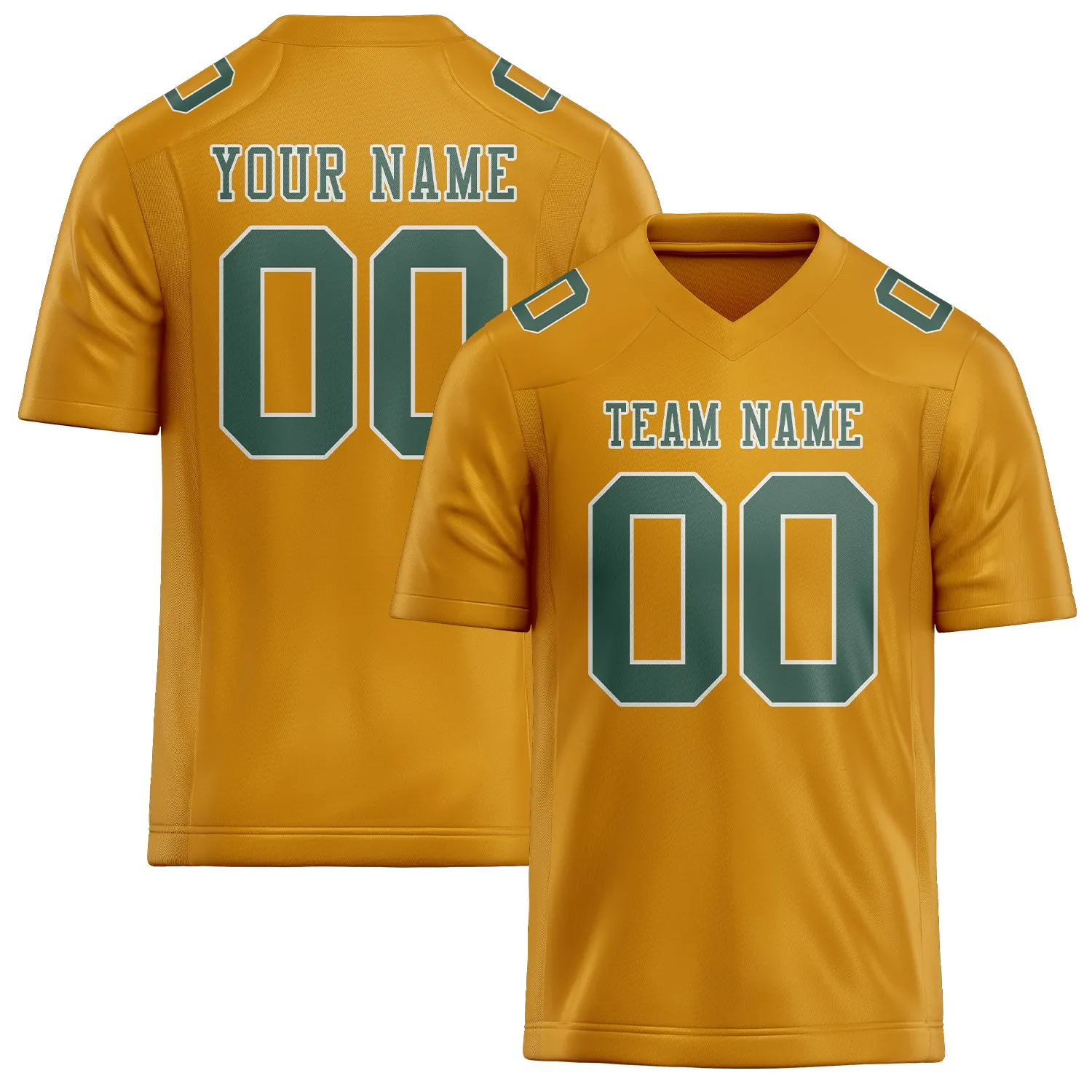 Custom Yellow Blue Green Football Jersey sold by Tailorly
