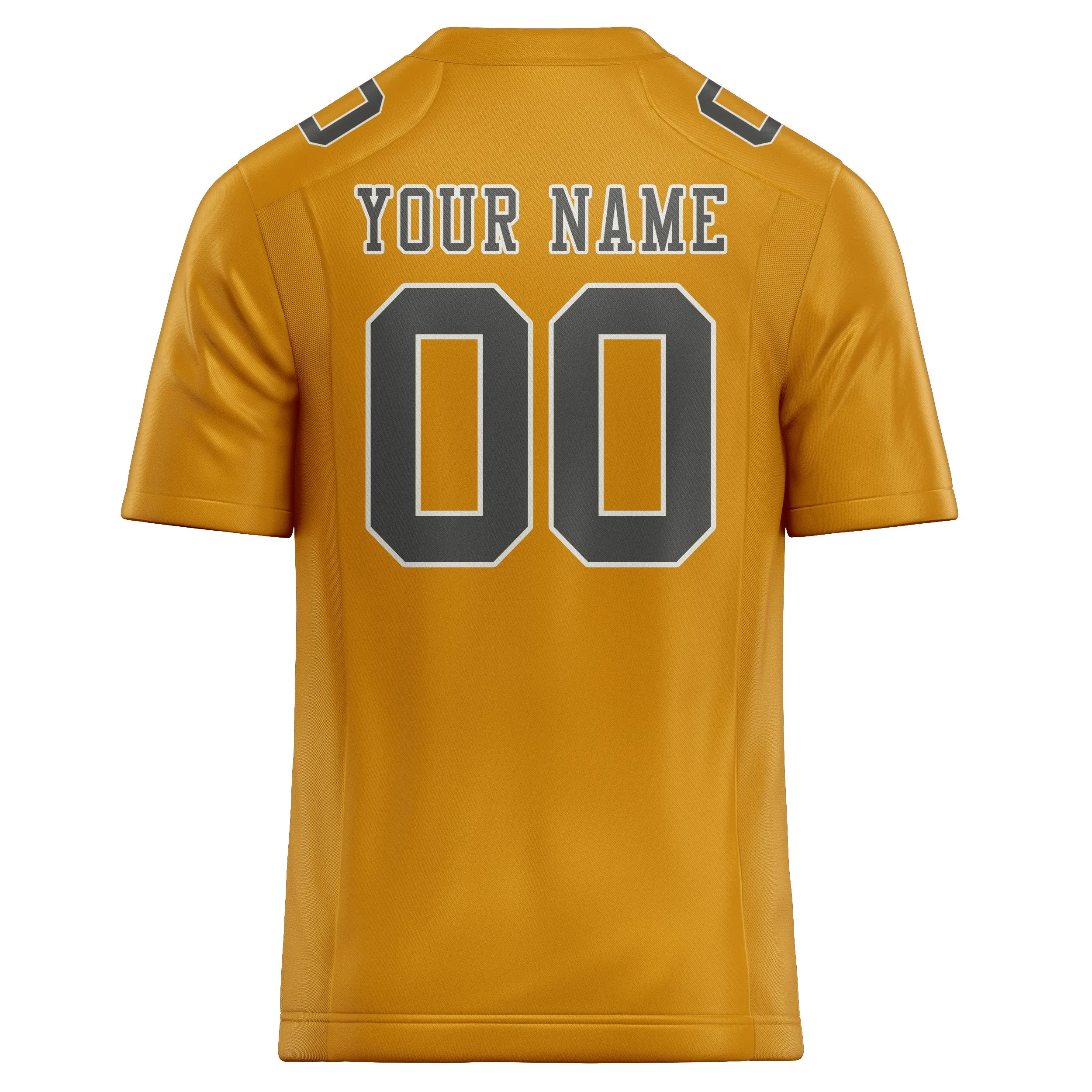 Custom Yellow Dark Grey Football Jersey sold by Tailorly product image thumbnail 3