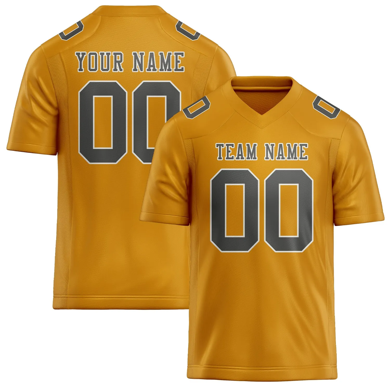 Custom Yellow Dark Grey Football Jersey sold by Tailorly