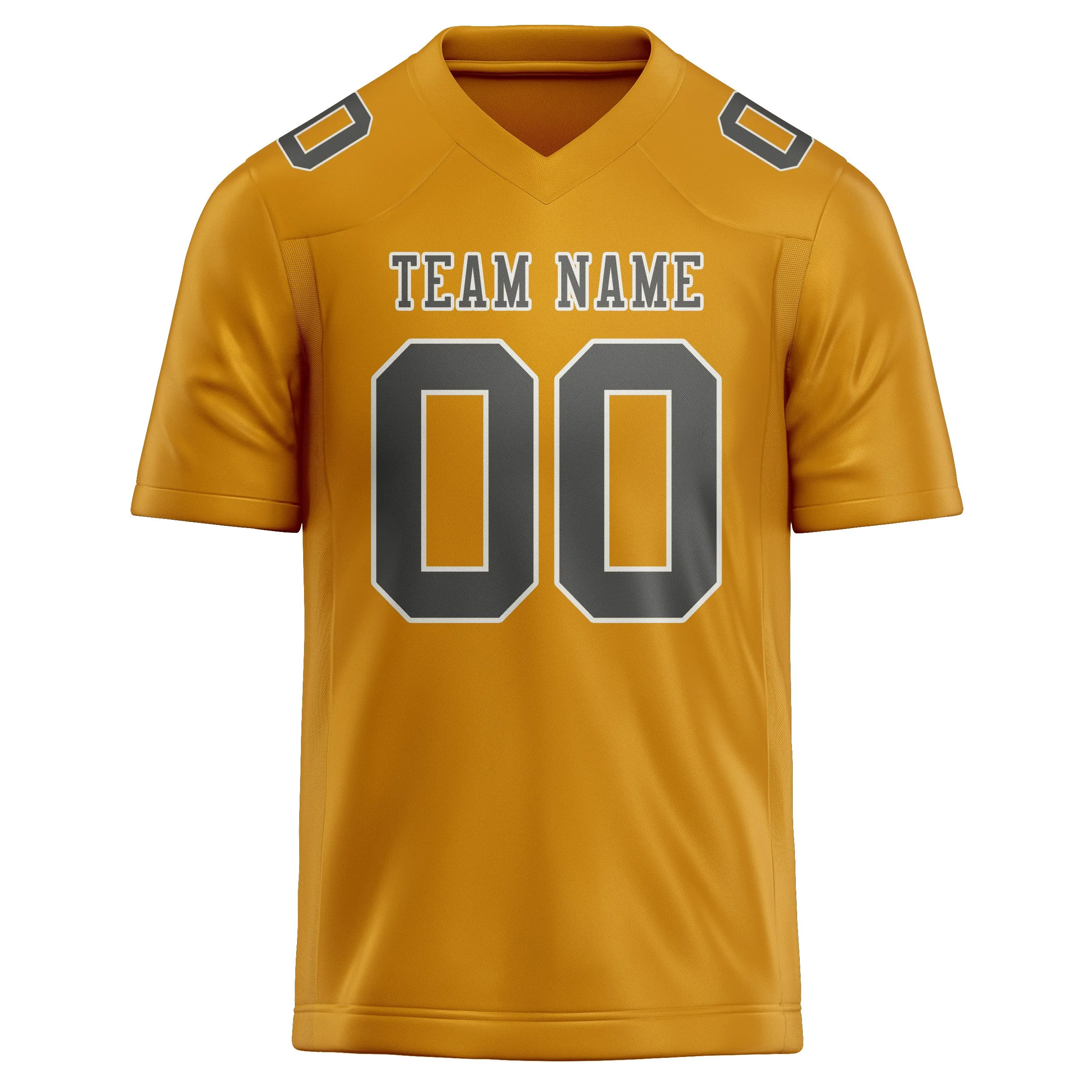 Custom Yellow Dark Grey Football Jersey sold by Tailorly product image thumbnail 2