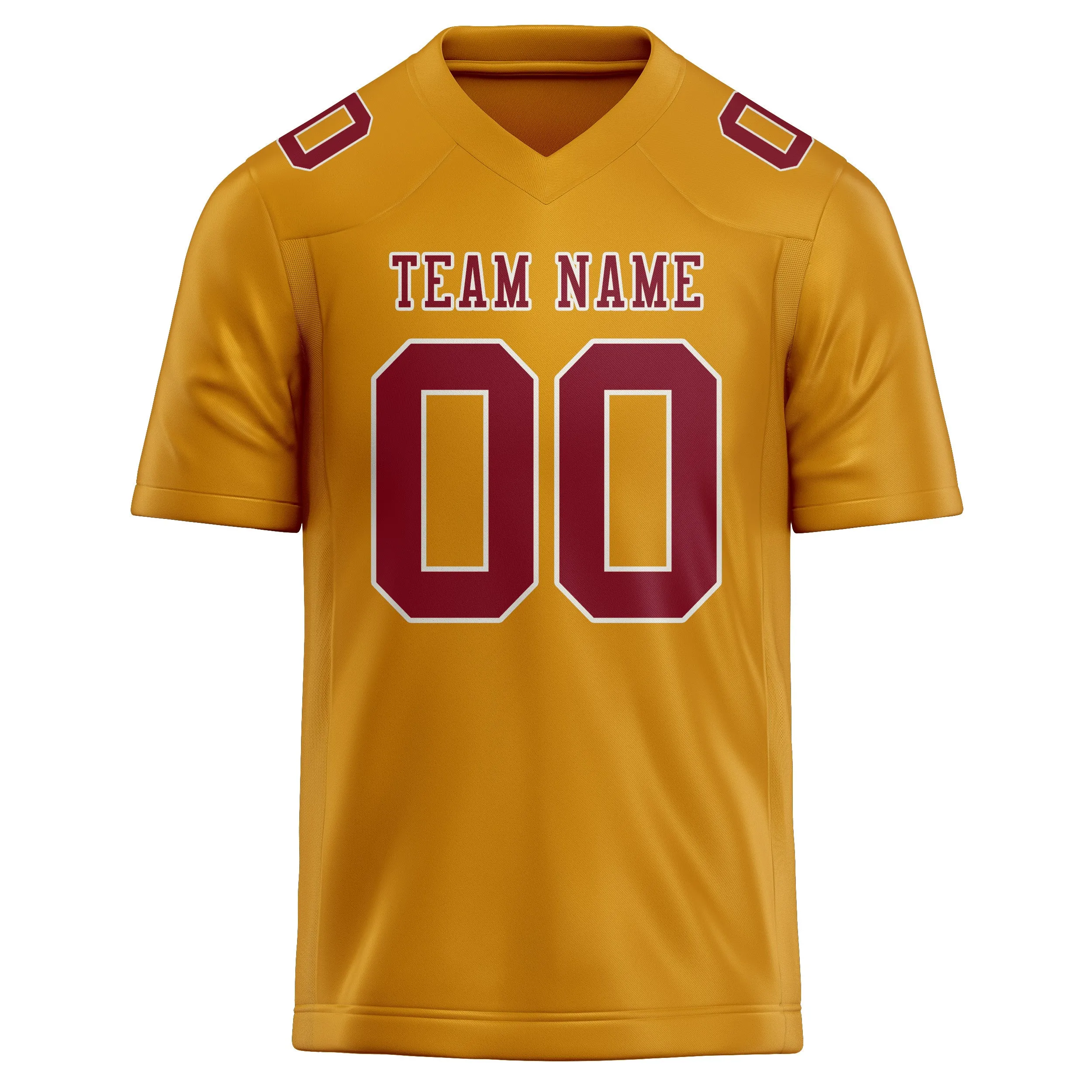 Custom Yellow Crimson Red Football Jersey sold by Tailorly product image thumbnail 2