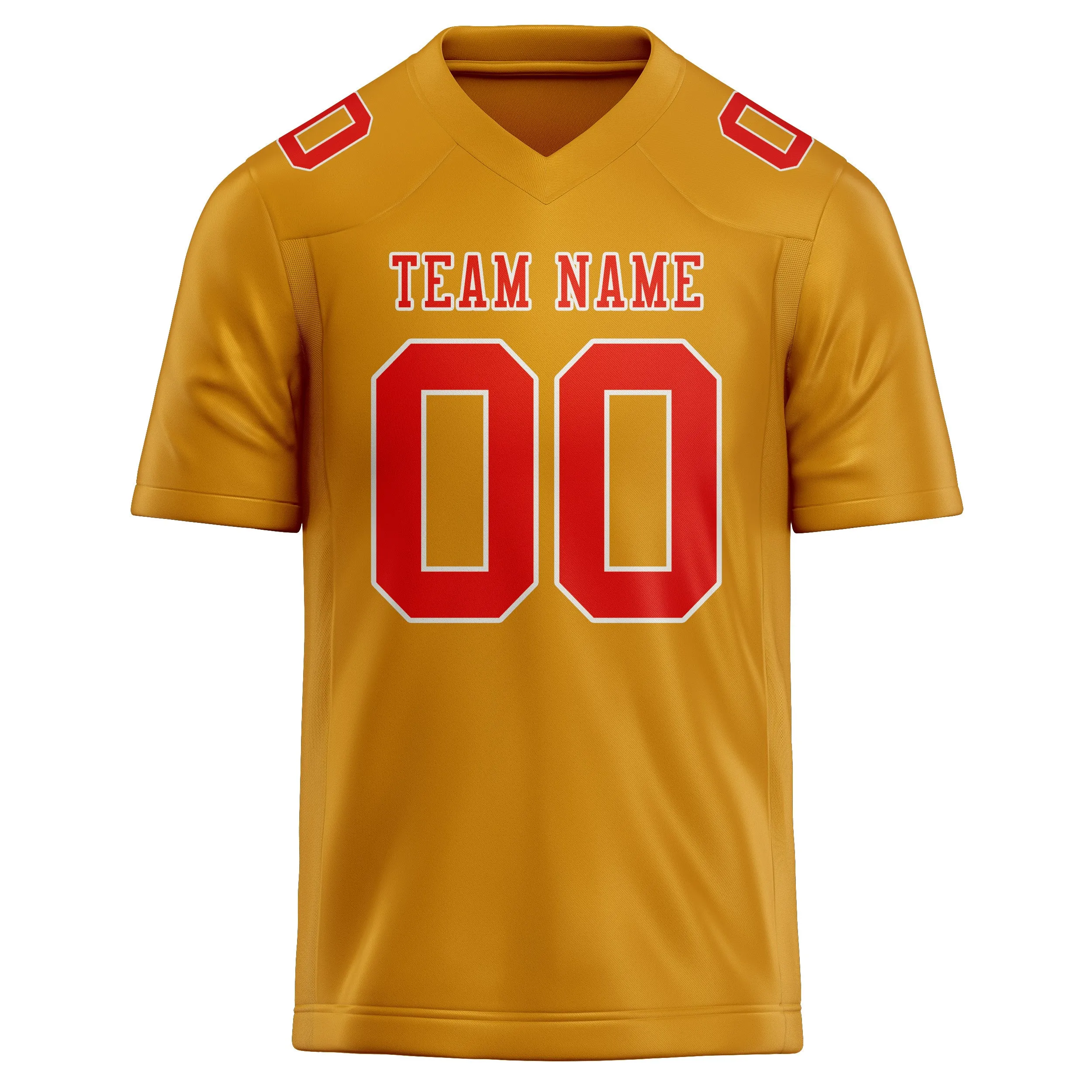 Custom Yellow Orange Red Football Jersey sold by Tailorly product image thumbnail 2