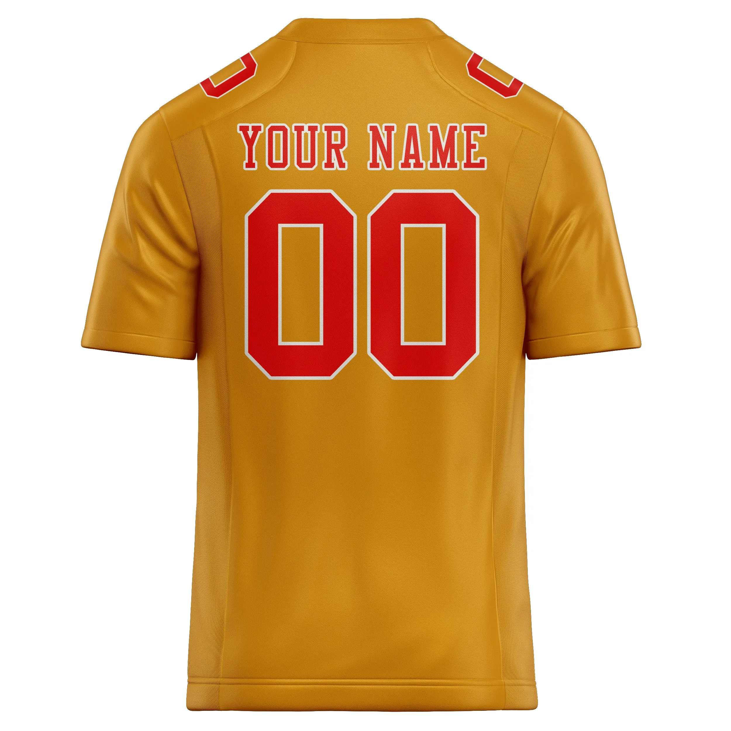 Custom Yellow Orange Red Football Jersey sold by Tailorly product image thumbnail 3