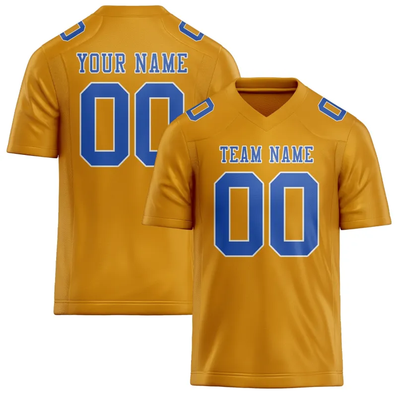 Custom Yellow Sky Blue Football Jersey made by Tailorly