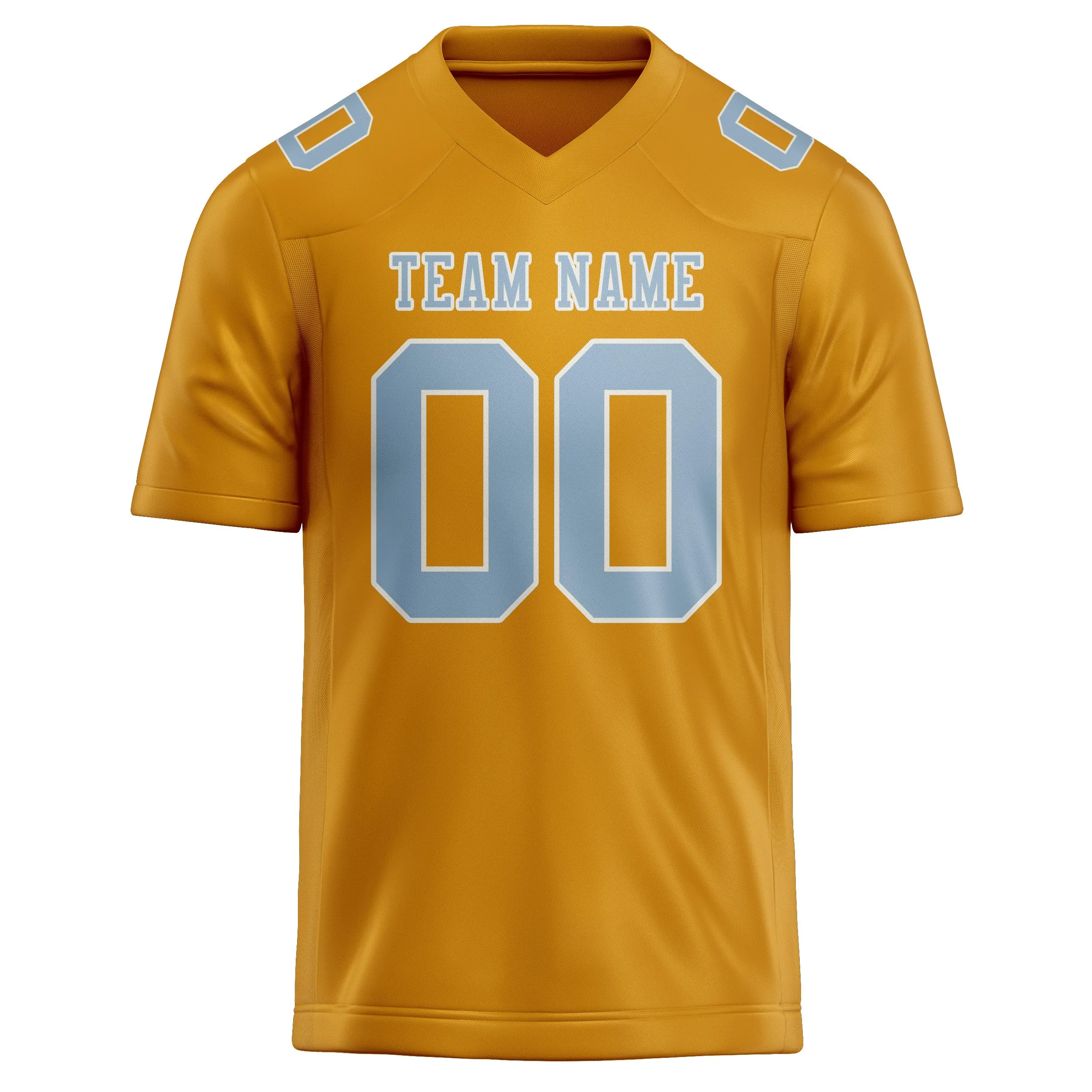 Custom Yellow Light Blue Football Jersey sold by Tailorly product image thumbnail 2