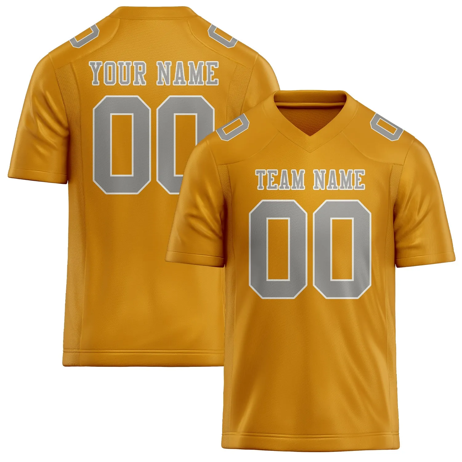 Custom Yellow Gray Football Jersey sold by Tailorly