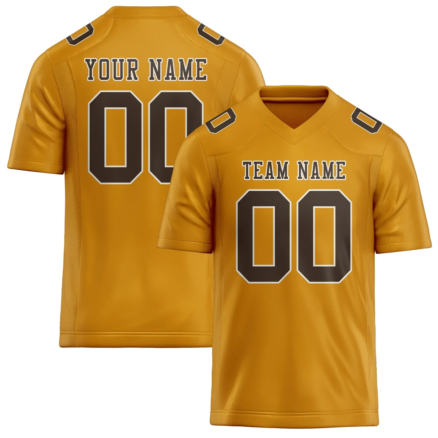Custom Yellow Brown Football Jersey sold by Tailorly