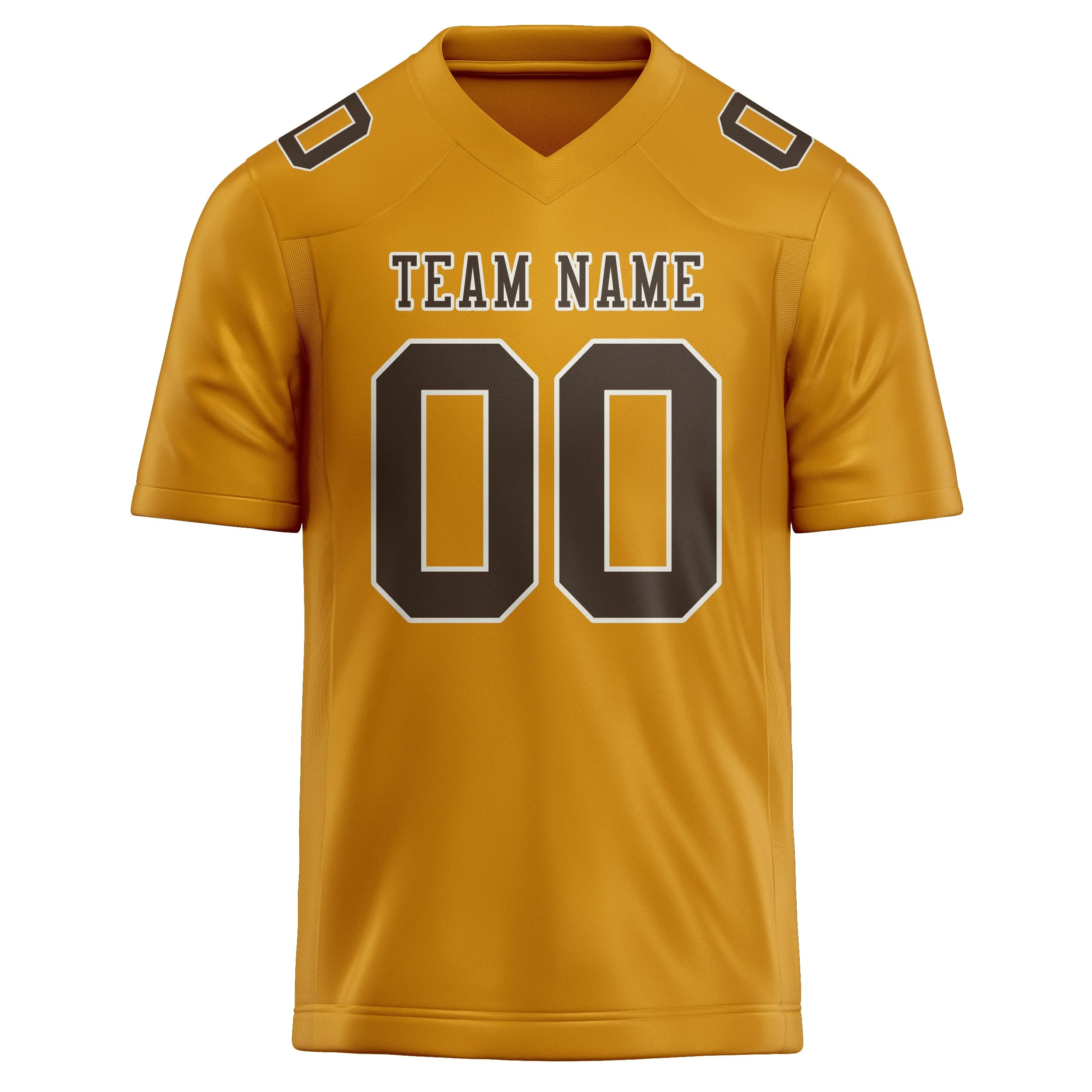 Custom Yellow Brown Football Jersey sold by Tailorly product image thumbnail 2