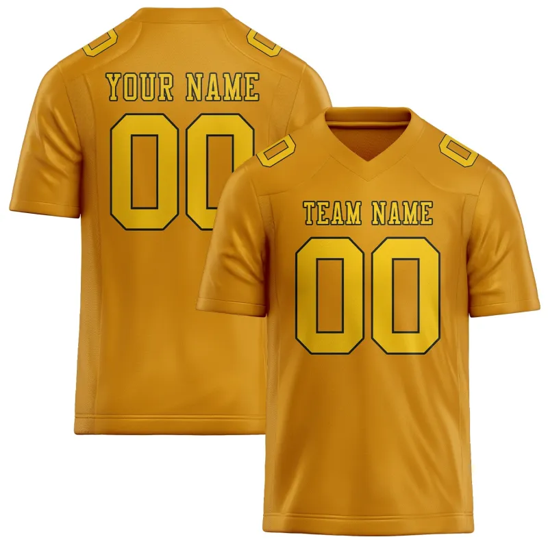 Custom Yellow Gold Football Jersey made by Tailorly