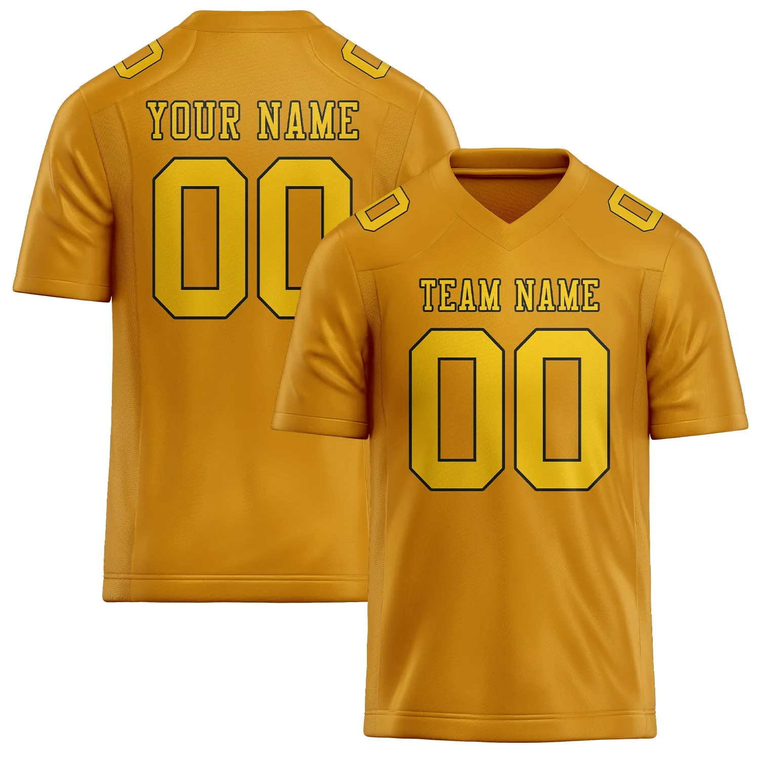 Custom Yellow Gold Football Jersey sold by Tailorly