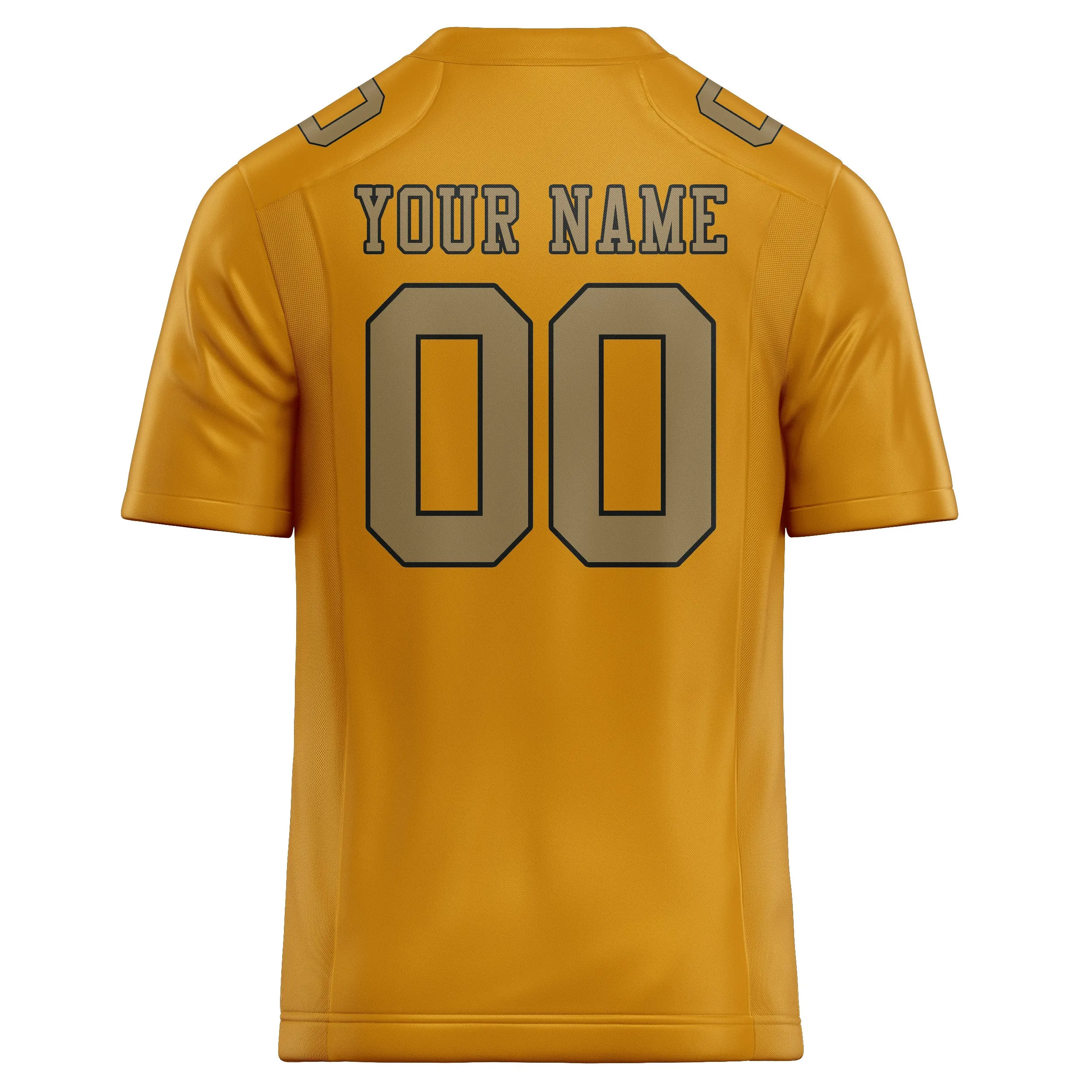 Custom Yellow Light Khaki Football Jersey sold by Tailorly product image thumbnail 3
