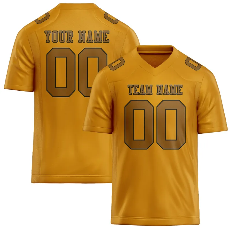 Custom Yellow Khaki Football Jersey made by Tailorly