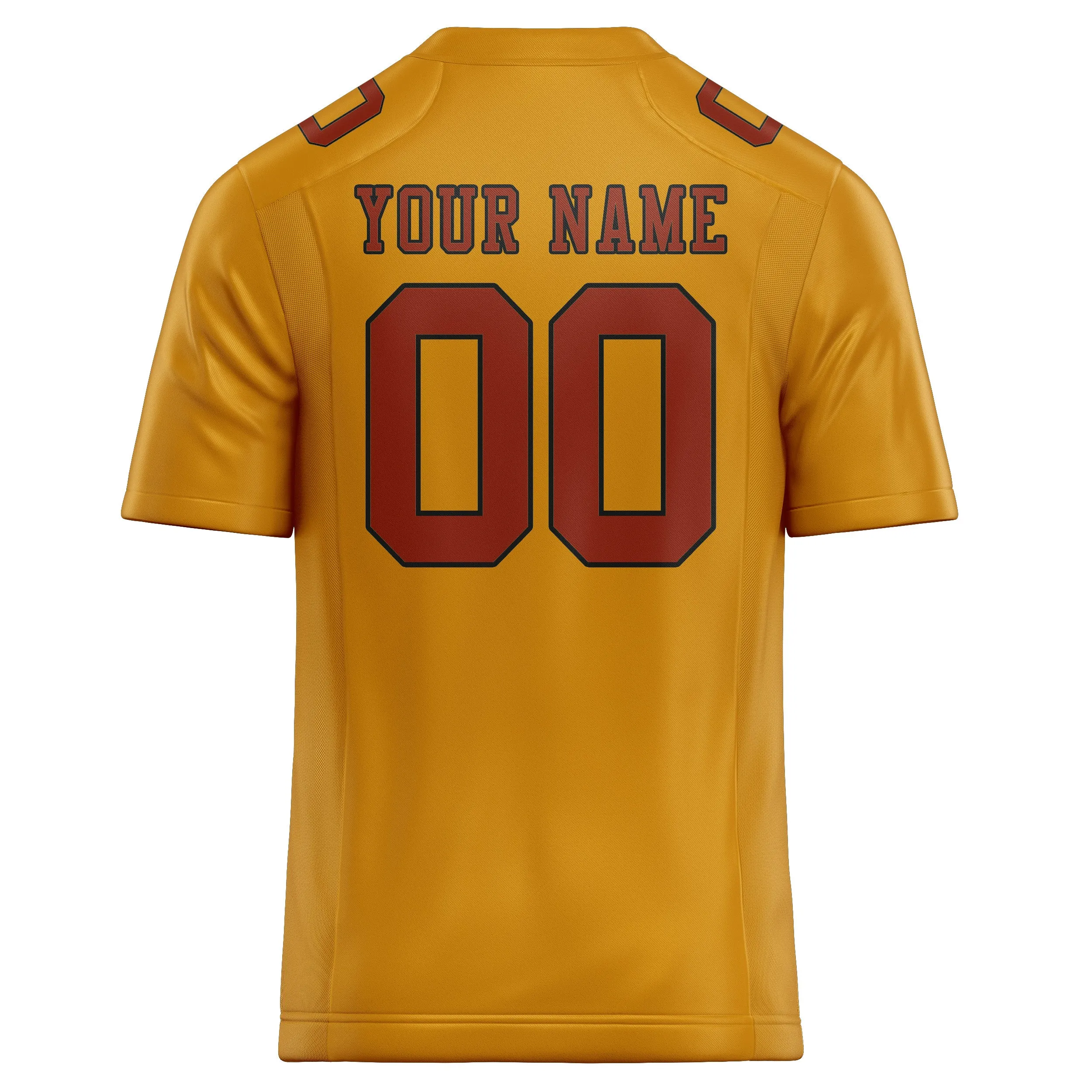 Custom Yellow Coral Red Football Jersey sold by Tailorly product image thumbnail 3