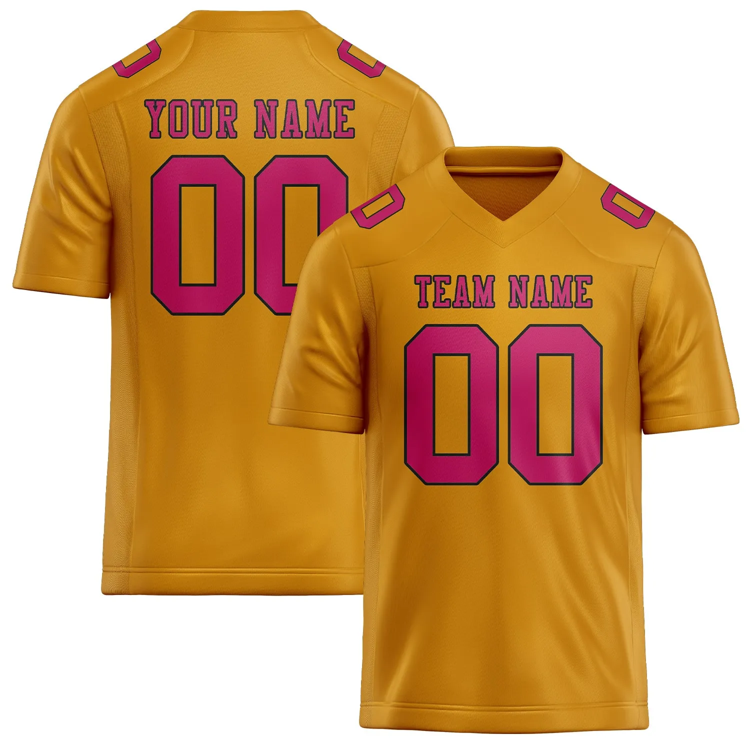 Custom Yellow Pink Football Jersey sold by Tailorly