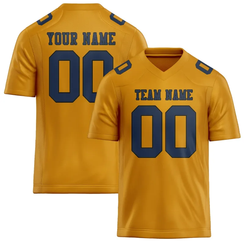 Custom Yellow Blue Football Jersey made by Tailorly