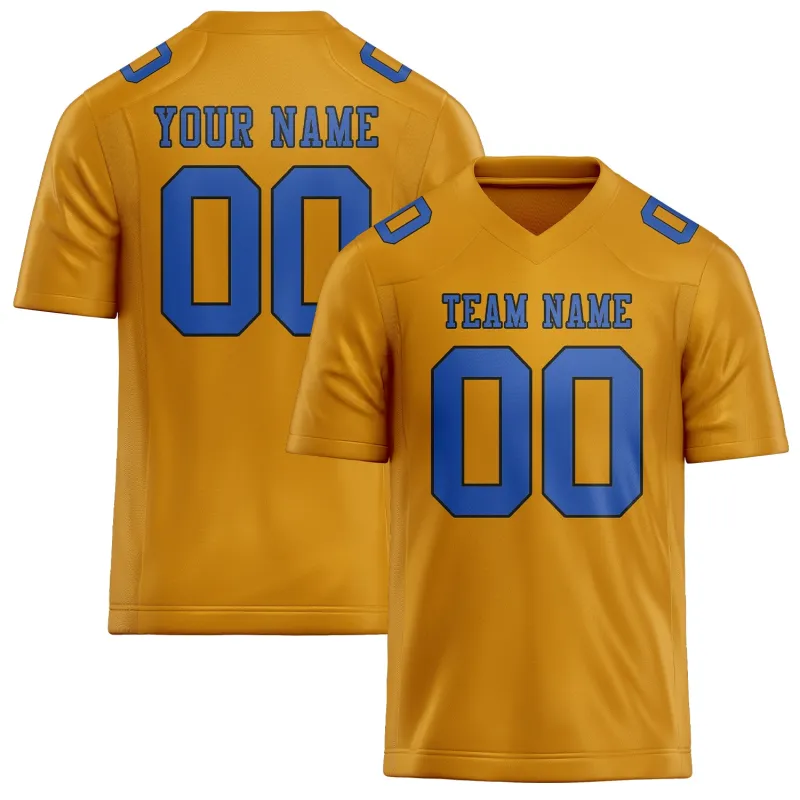 Custom Yellow Sky Blue Football Jersey made by Tailorly