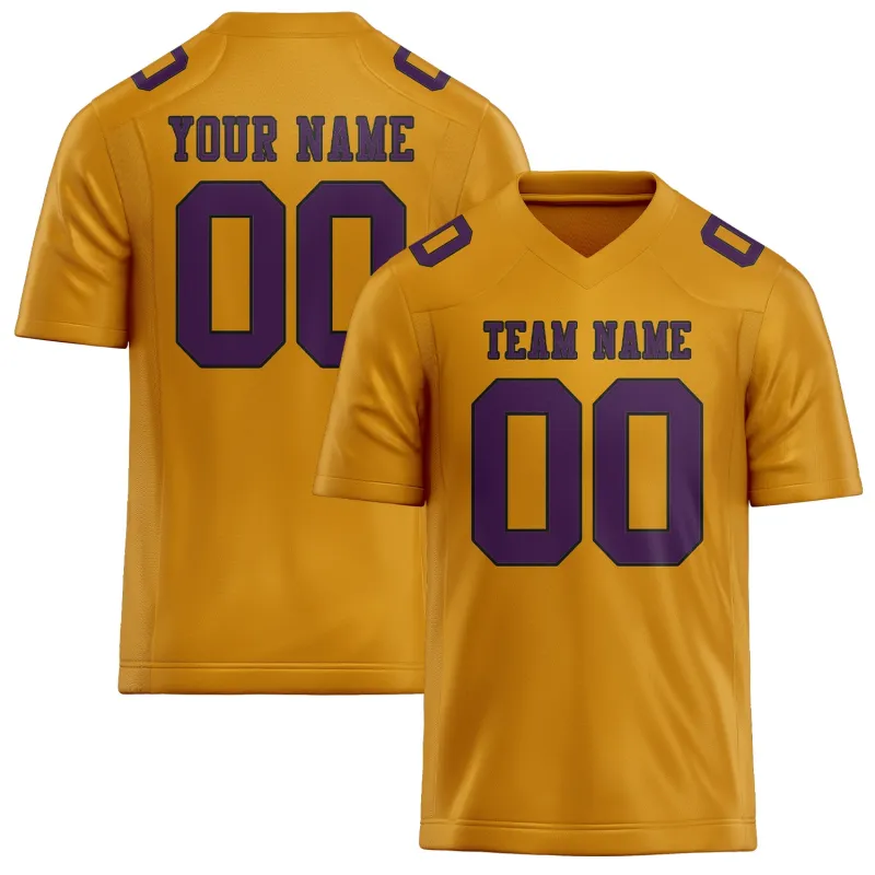 Custom Yellow Purple Football Jersey made by Tailorly