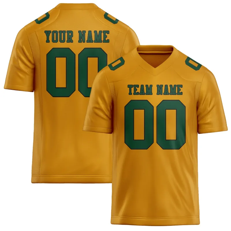 Custom Yellow Green Football Jersey made by Tailorly