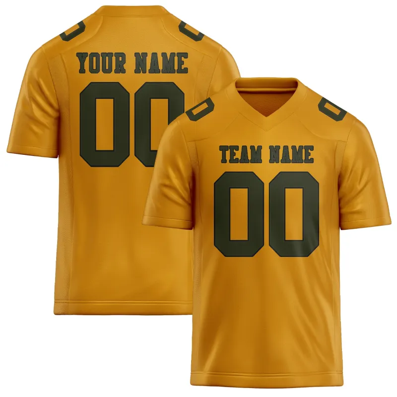 Custom Yellow Olive Football Jersey made by Tailorly