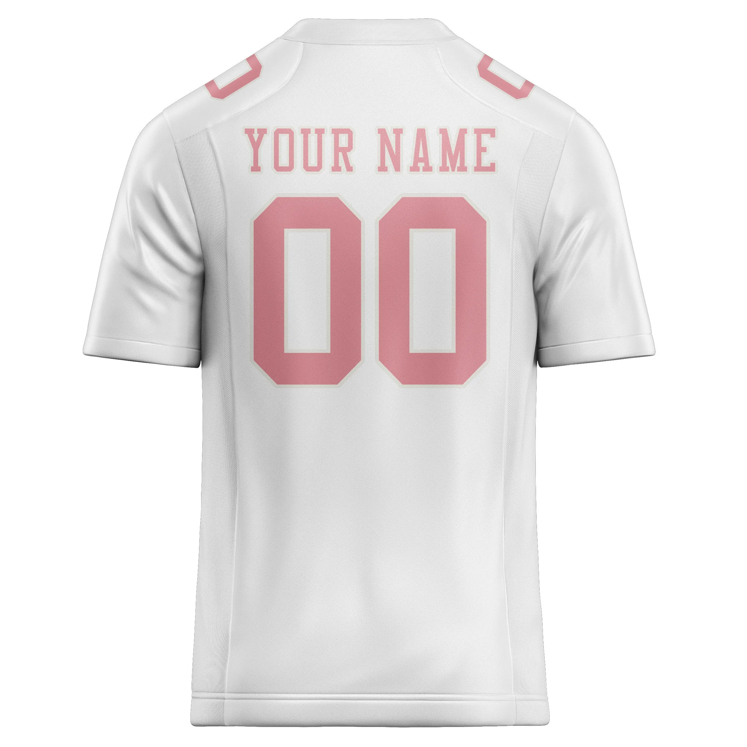 Custom White Light Pink Football Jersey sold by Tailorly product image thumbnail 3