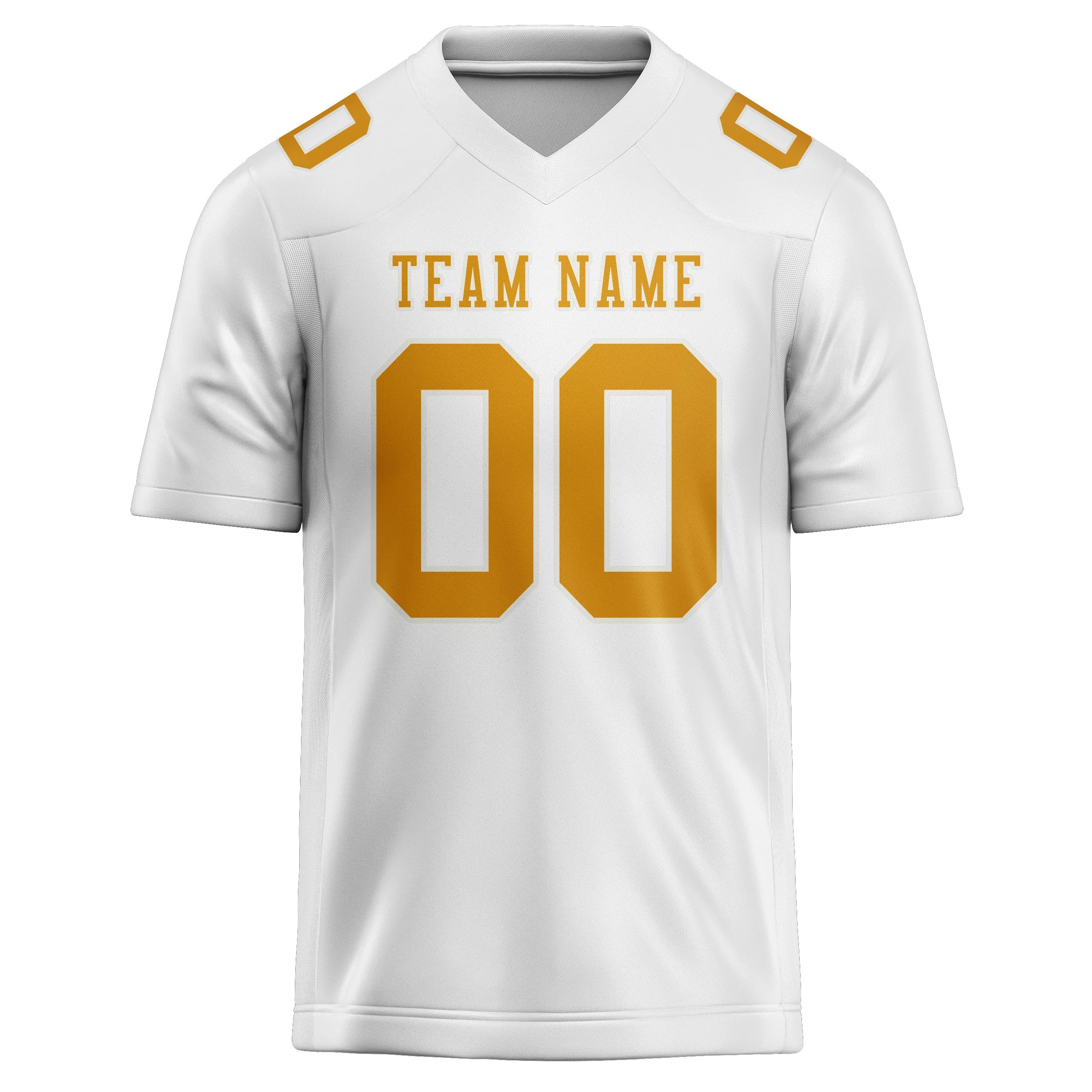 Custom White Yellow Football Jersey sold by Tailorly product image thumbnail 2