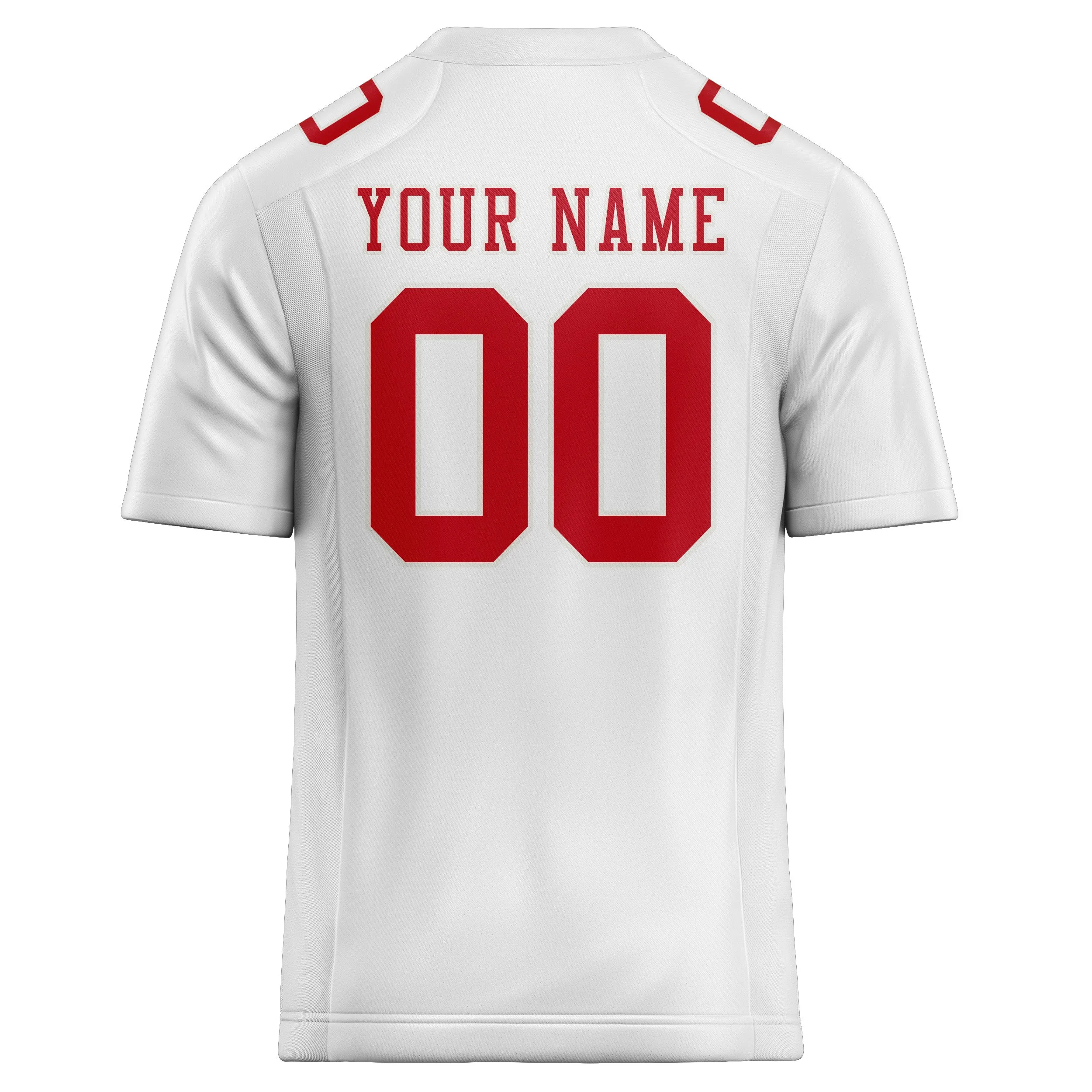 Custom White Red Football Jersey sold by Tailorly product image thumbnail 3