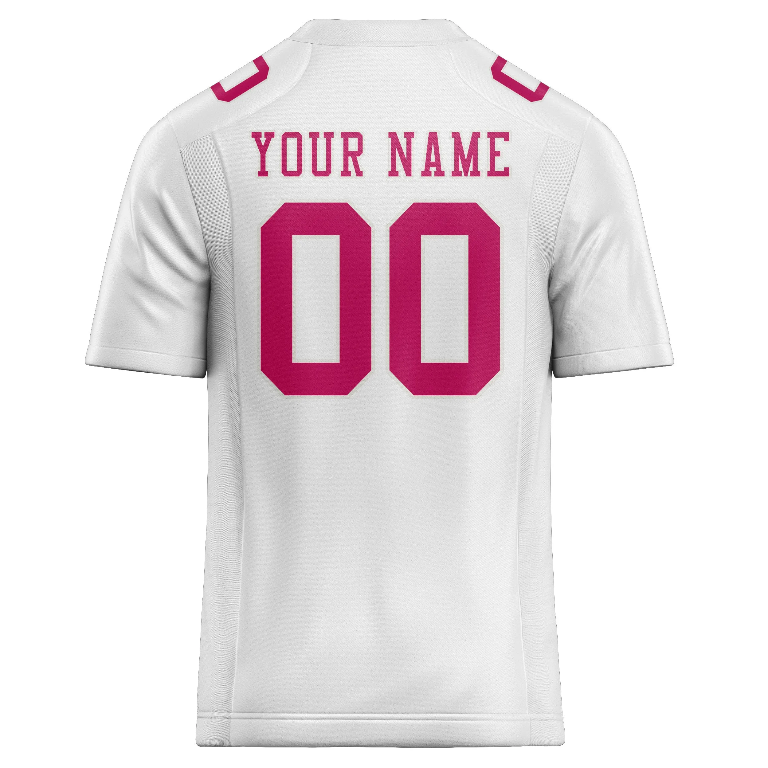 Custom White Pink Football Jersey sold by Tailorly product image thumbnail 3