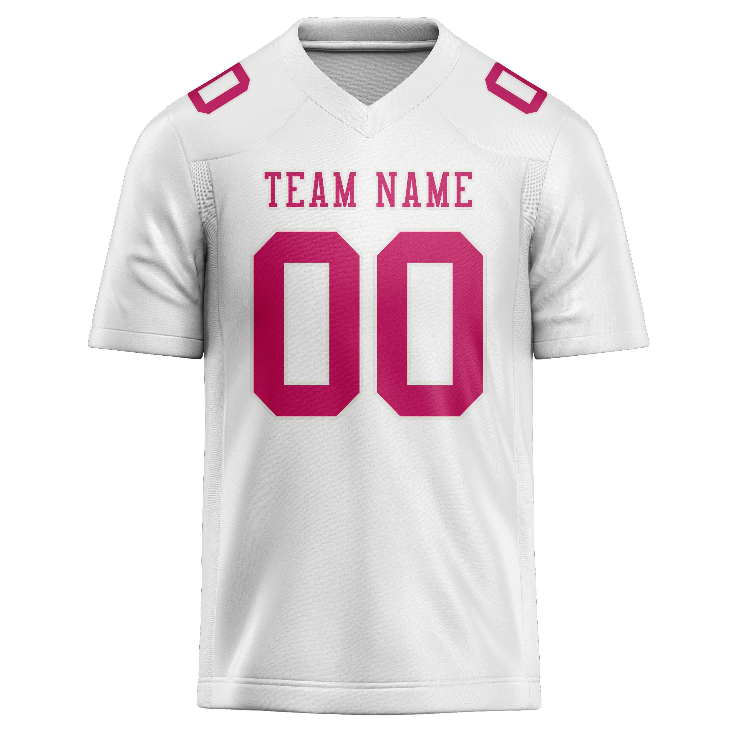 Custom White Pink Football Jersey sold by Tailorly product image thumbnail 2