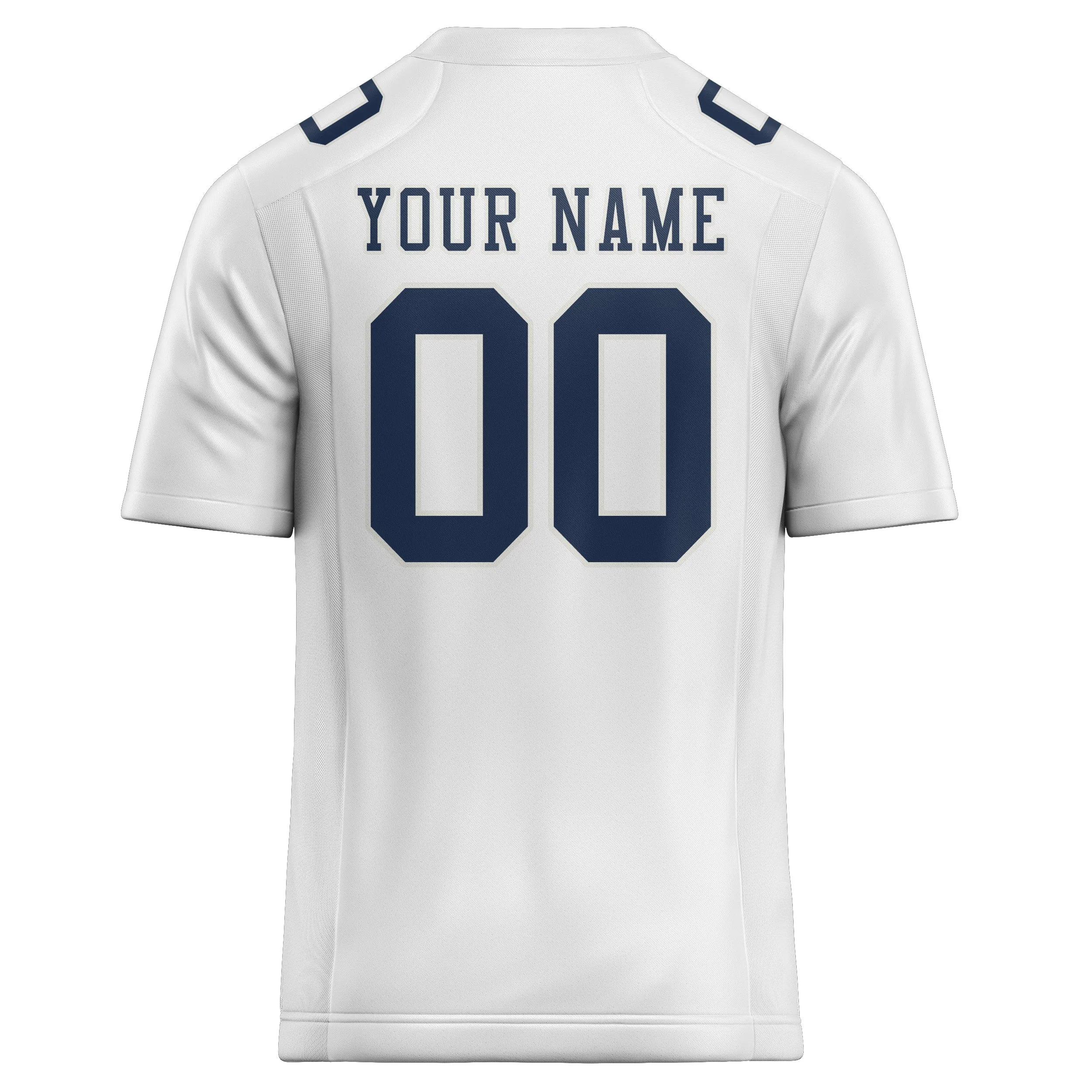 Custom White Blue Football Jersey sold by Tailorly product image thumbnail 3