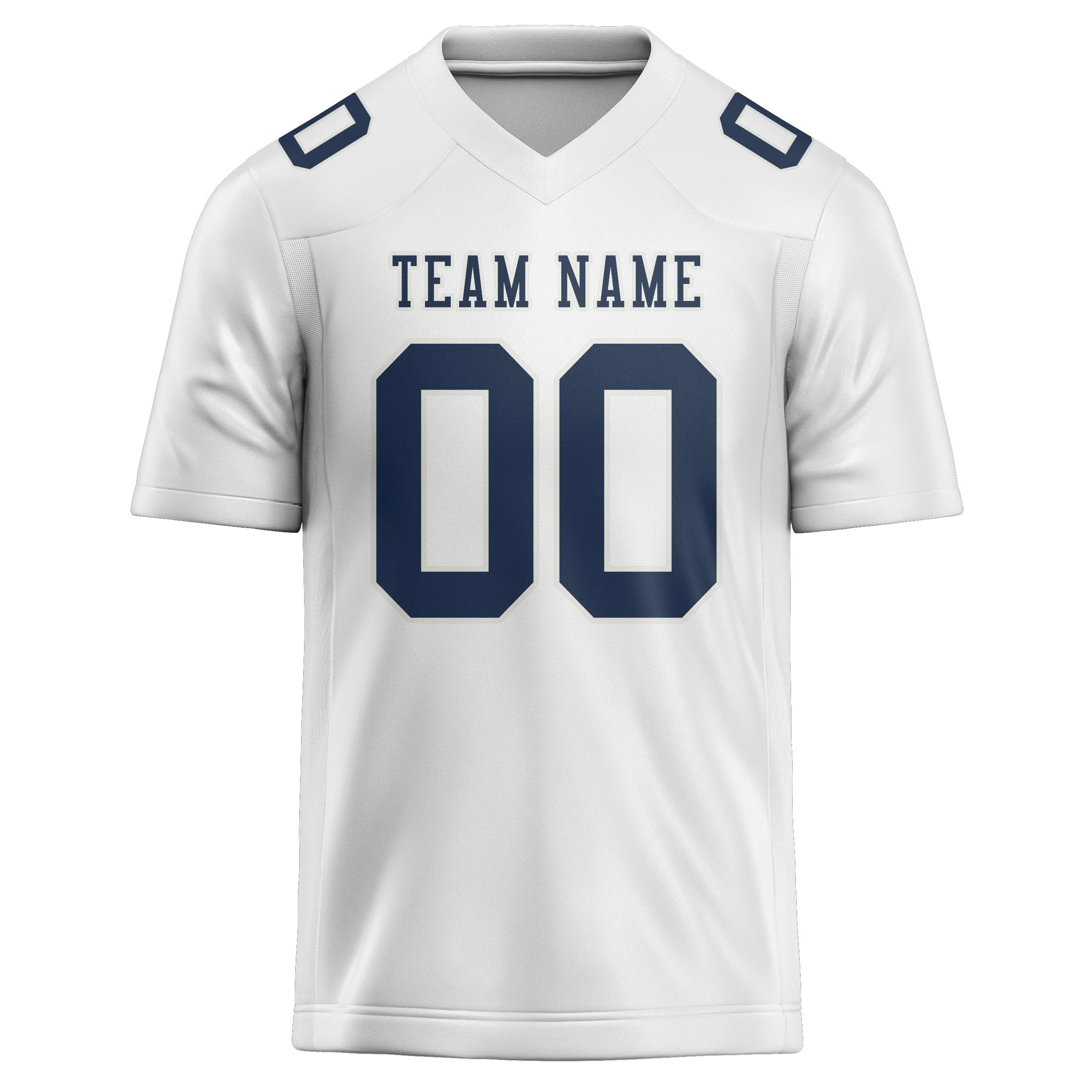 Custom White Blue Football Jersey sold by Tailorly product image thumbnail 2