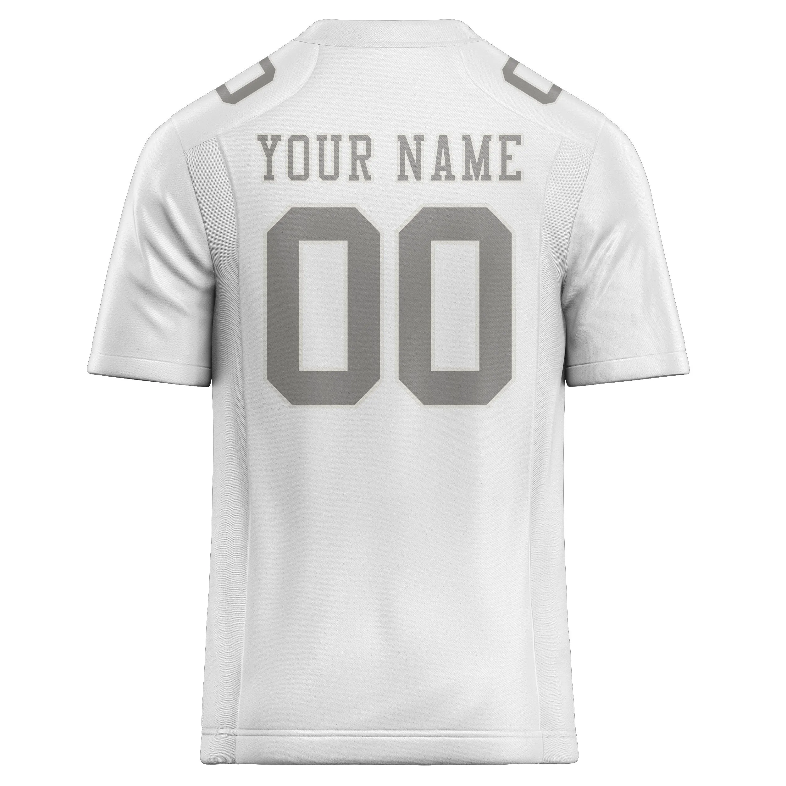 Custom White Gray Football Jersey sold by Tailorly product image thumbnail 3