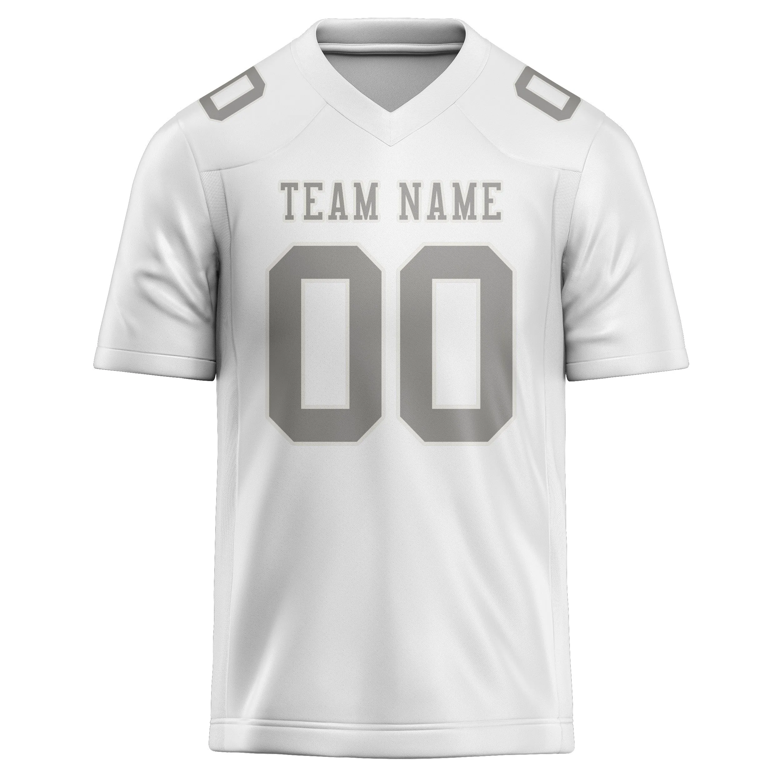 Custom White Gray Football Jersey sold by Tailorly product image thumbnail 2