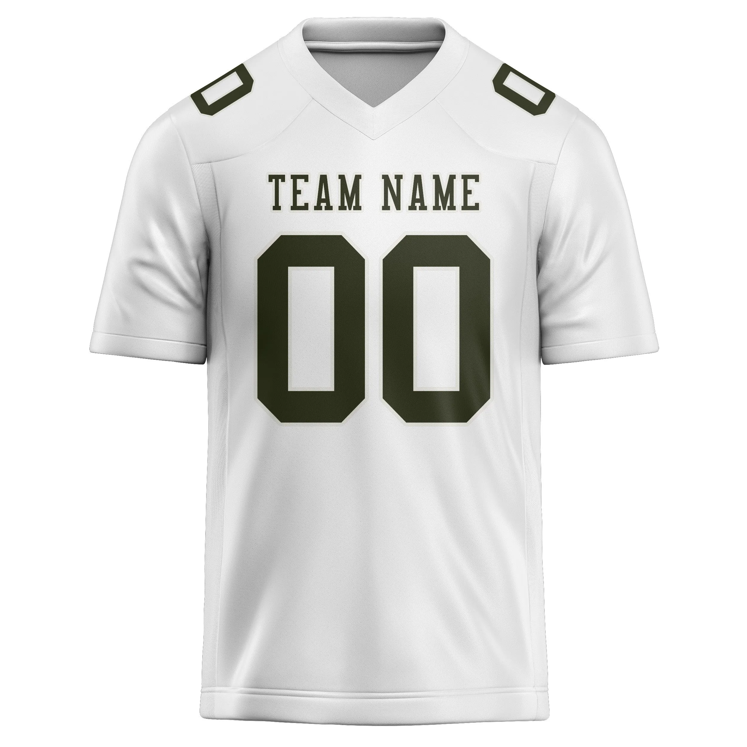 Custom White Olive Football Jersey sold by Tailorly product image thumbnail 2