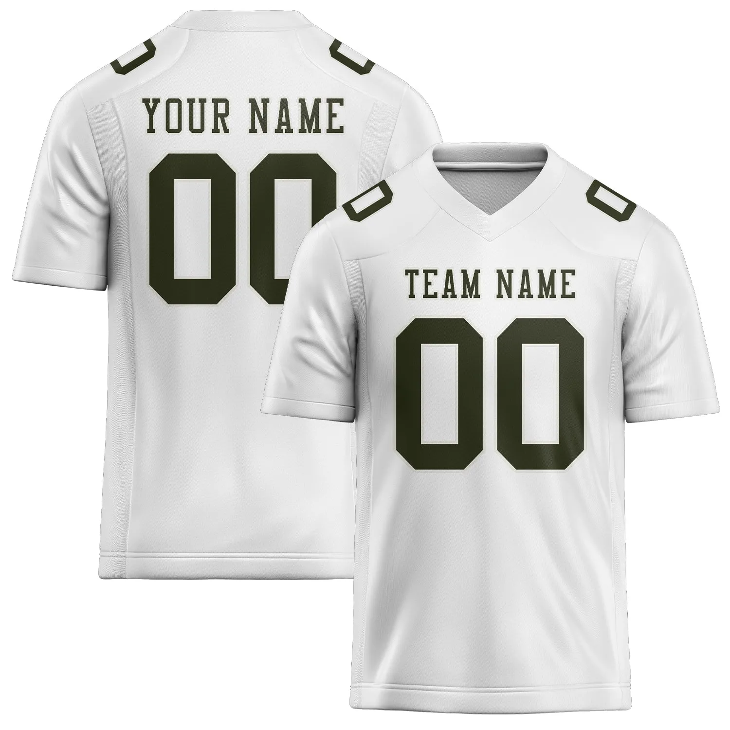 Custom White Olive Football Jersey sold by Tailorly