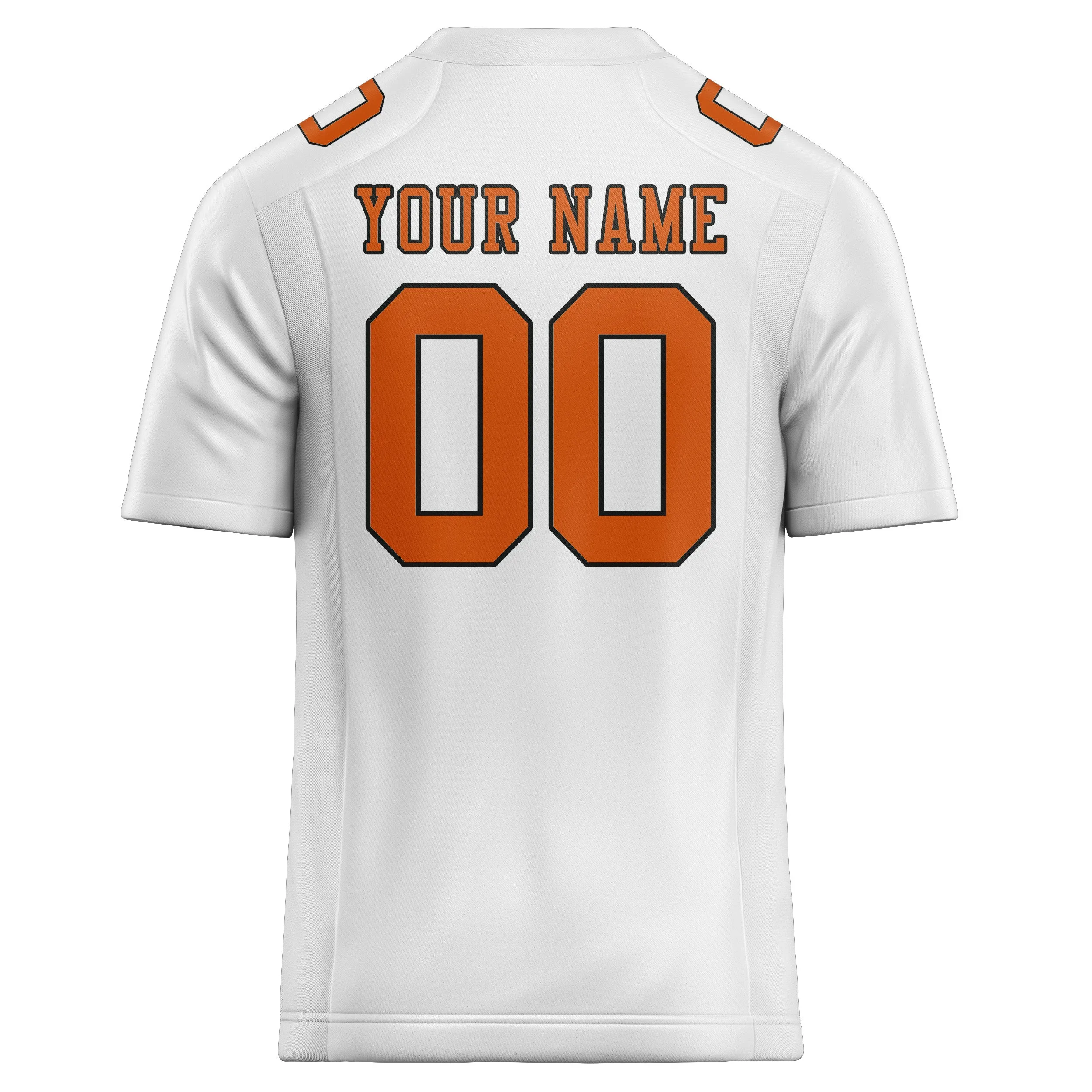 Custom White Orange Football Jersey sold by Tailorly product image thumbnail 3