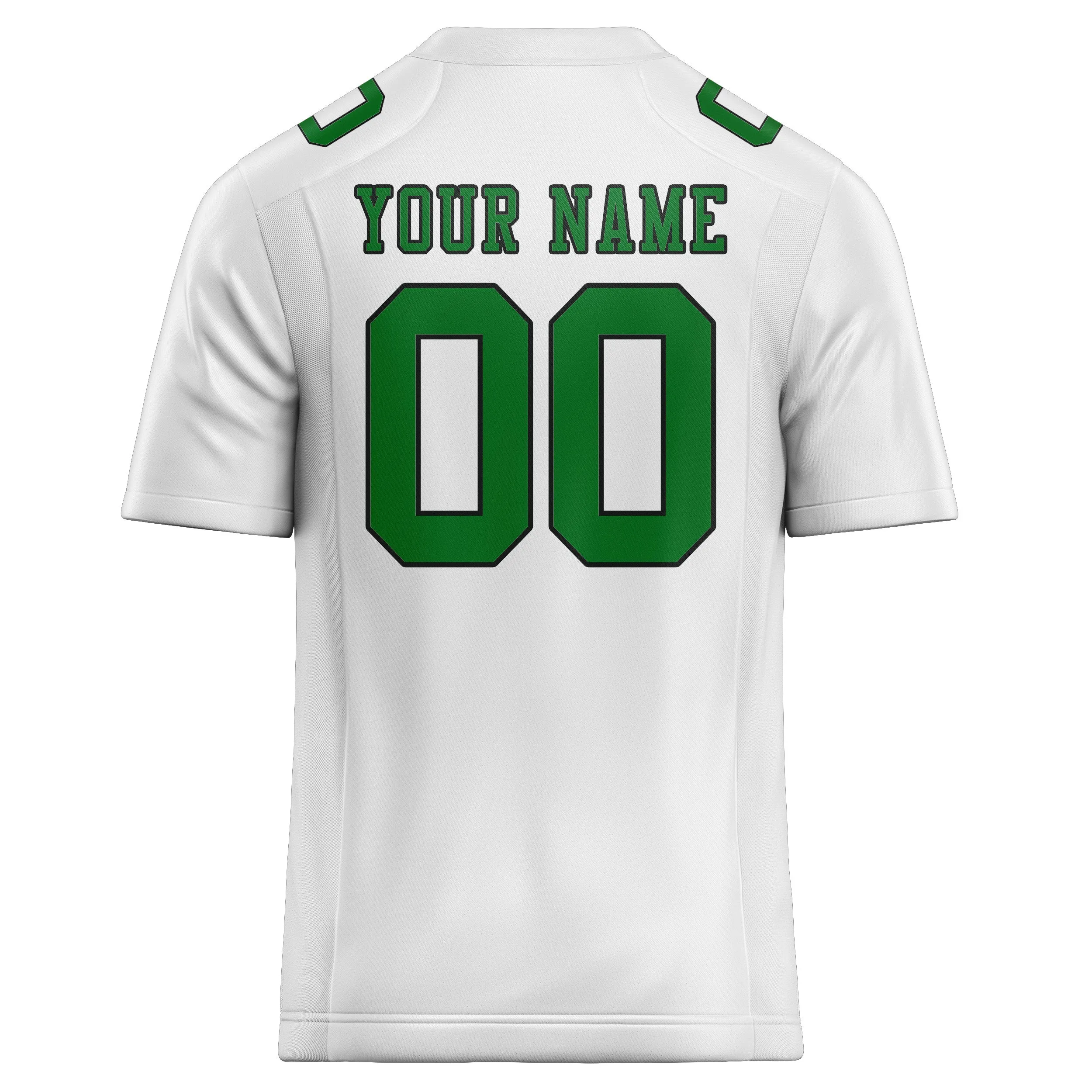 Custom White Emerald Green Football Jersey sold by Tailorly product image thumbnail 3
