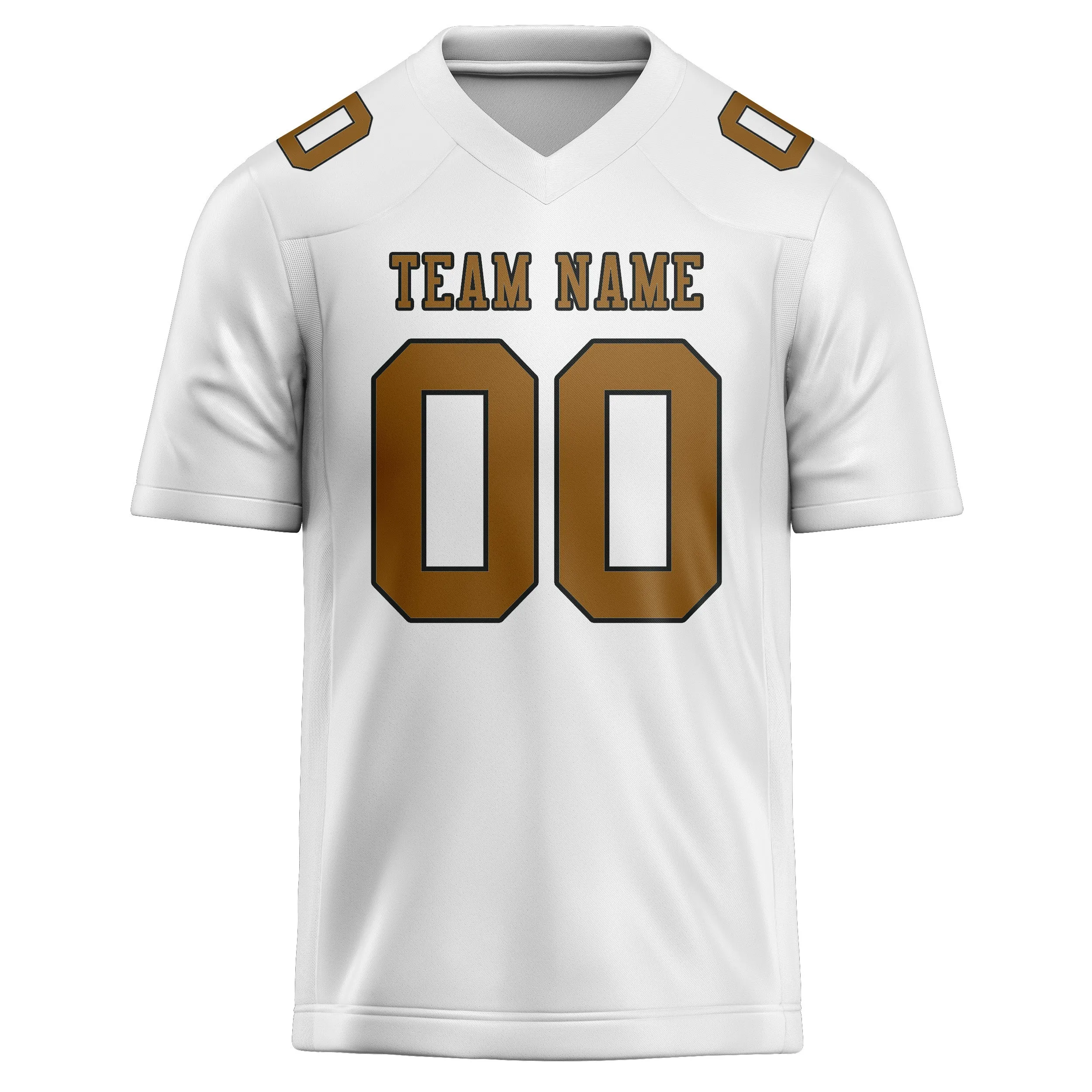 Custom White Khaki Football Jersey sold by Tailorly product image thumbnail 2