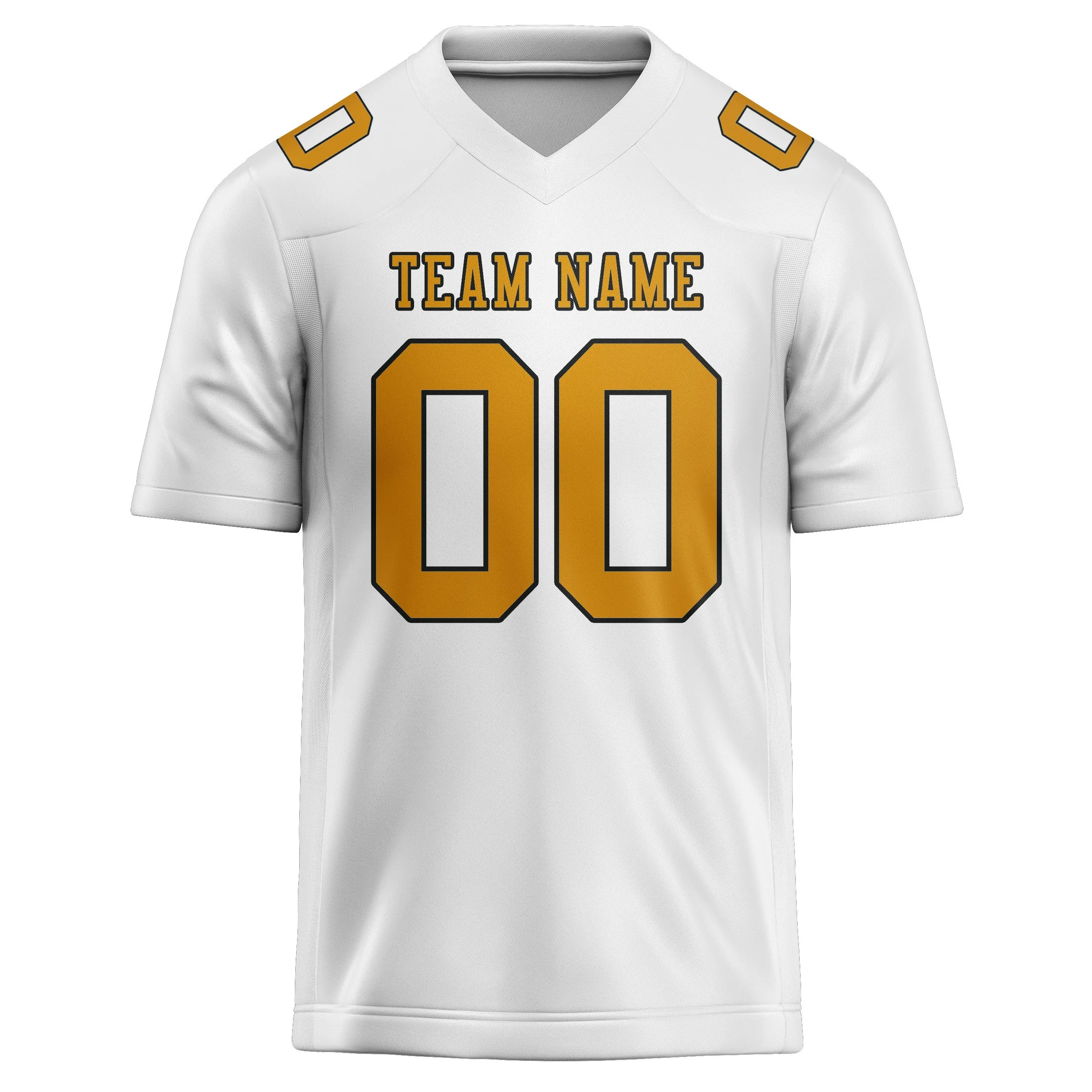 Custom White Yellow Football Jersey sold by Tailorly product image thumbnail 2