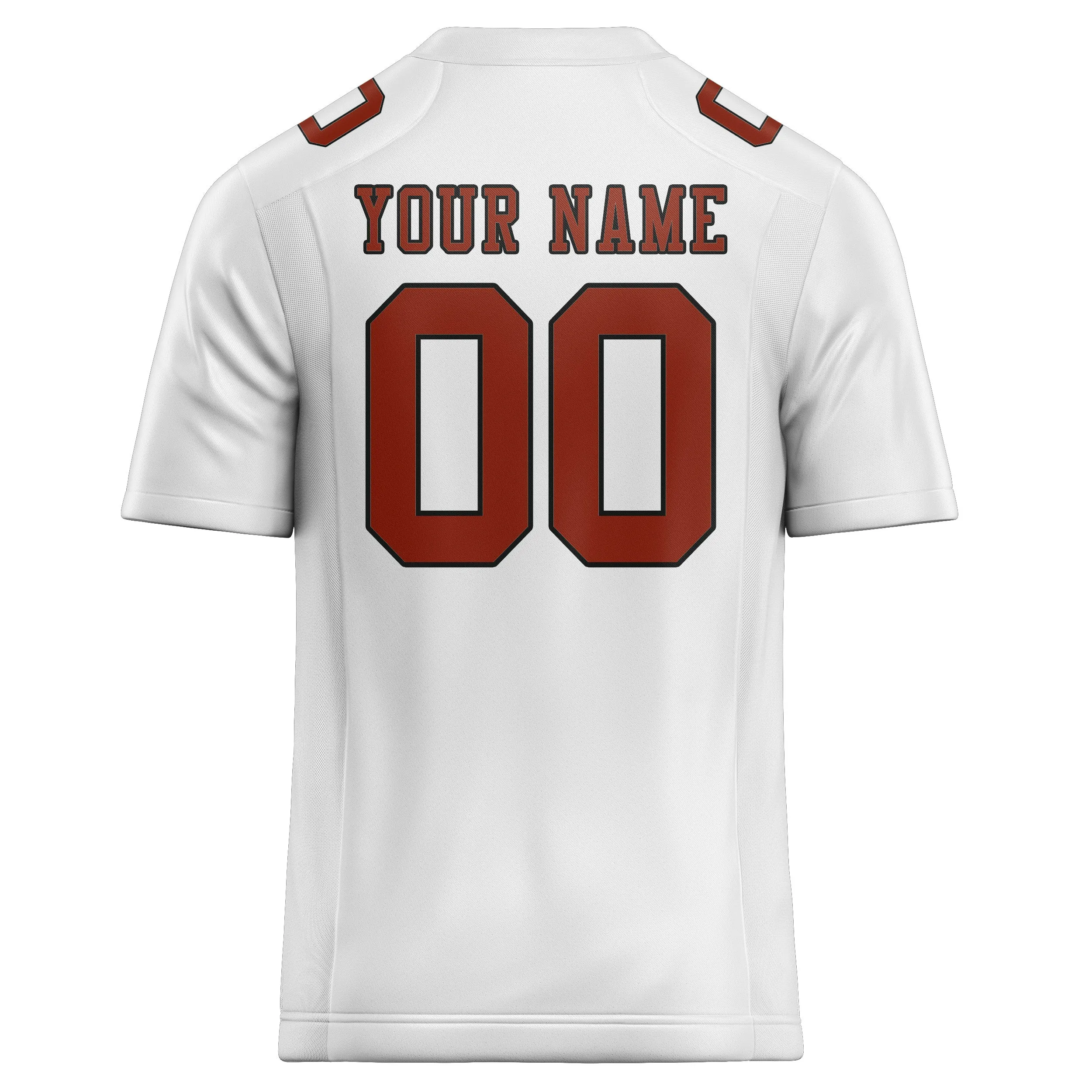 Custom White Coral Red Football Jersey sold by Tailorly product image thumbnail 3