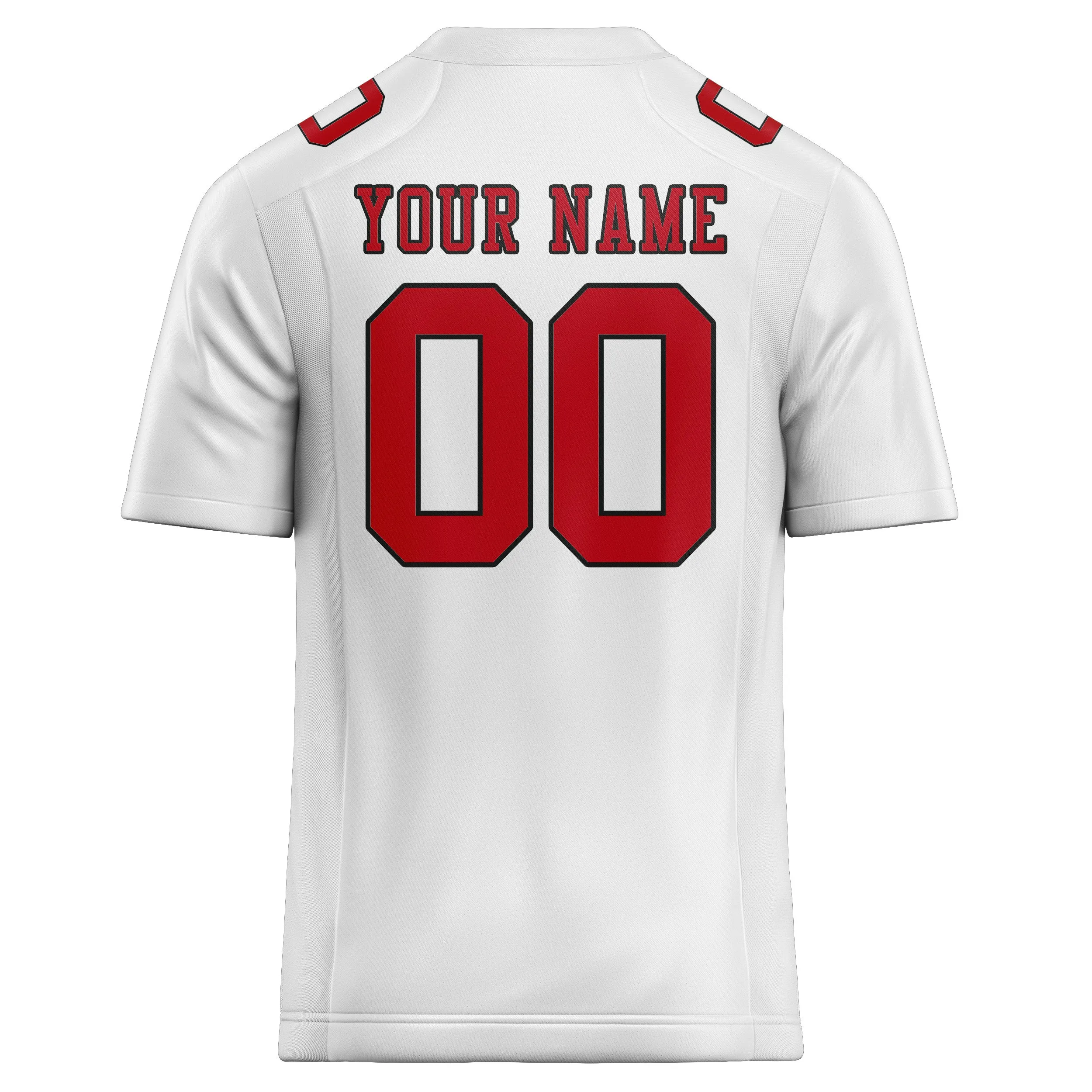 Custom White Red Football Jersey sold by Tailorly product image thumbnail 3