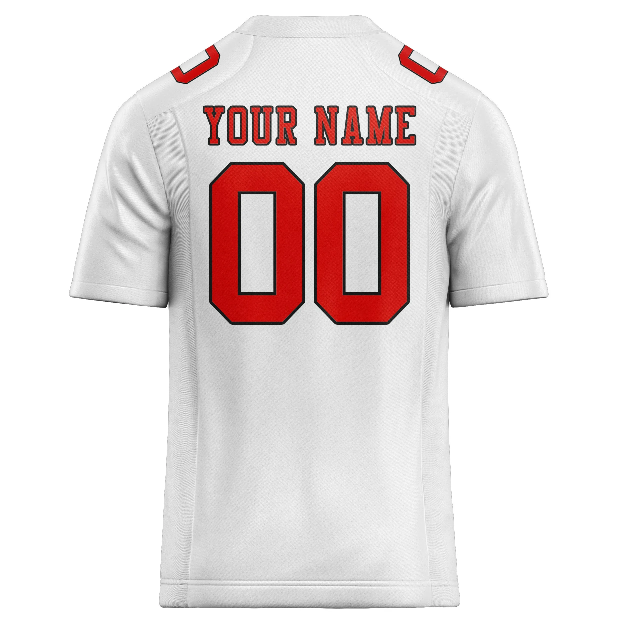 Custom White Orange Red Football Jersey sold by Tailorly product image thumbnail 3