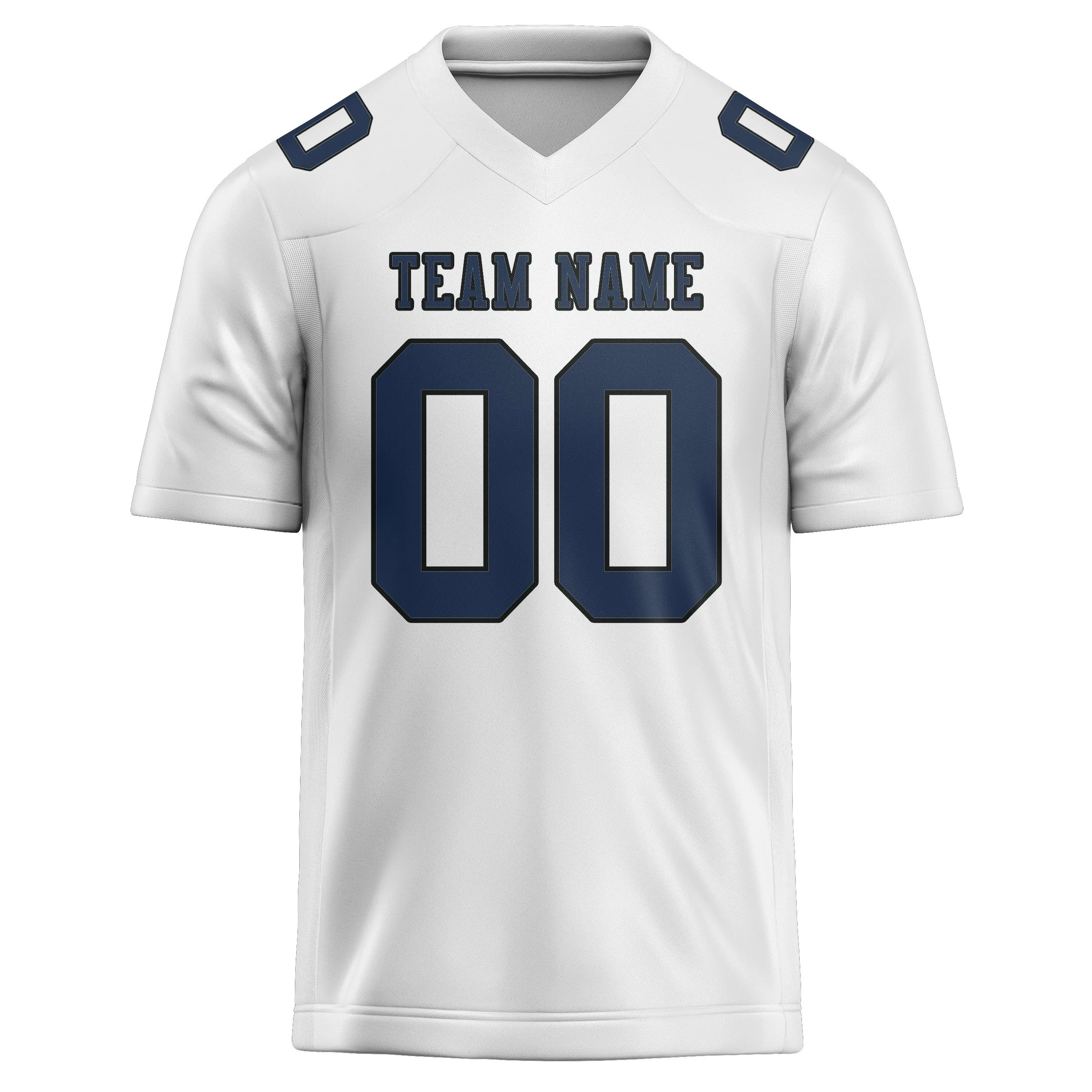 Custom White Blue Football Jersey sold by Tailorly product image thumbnail 2