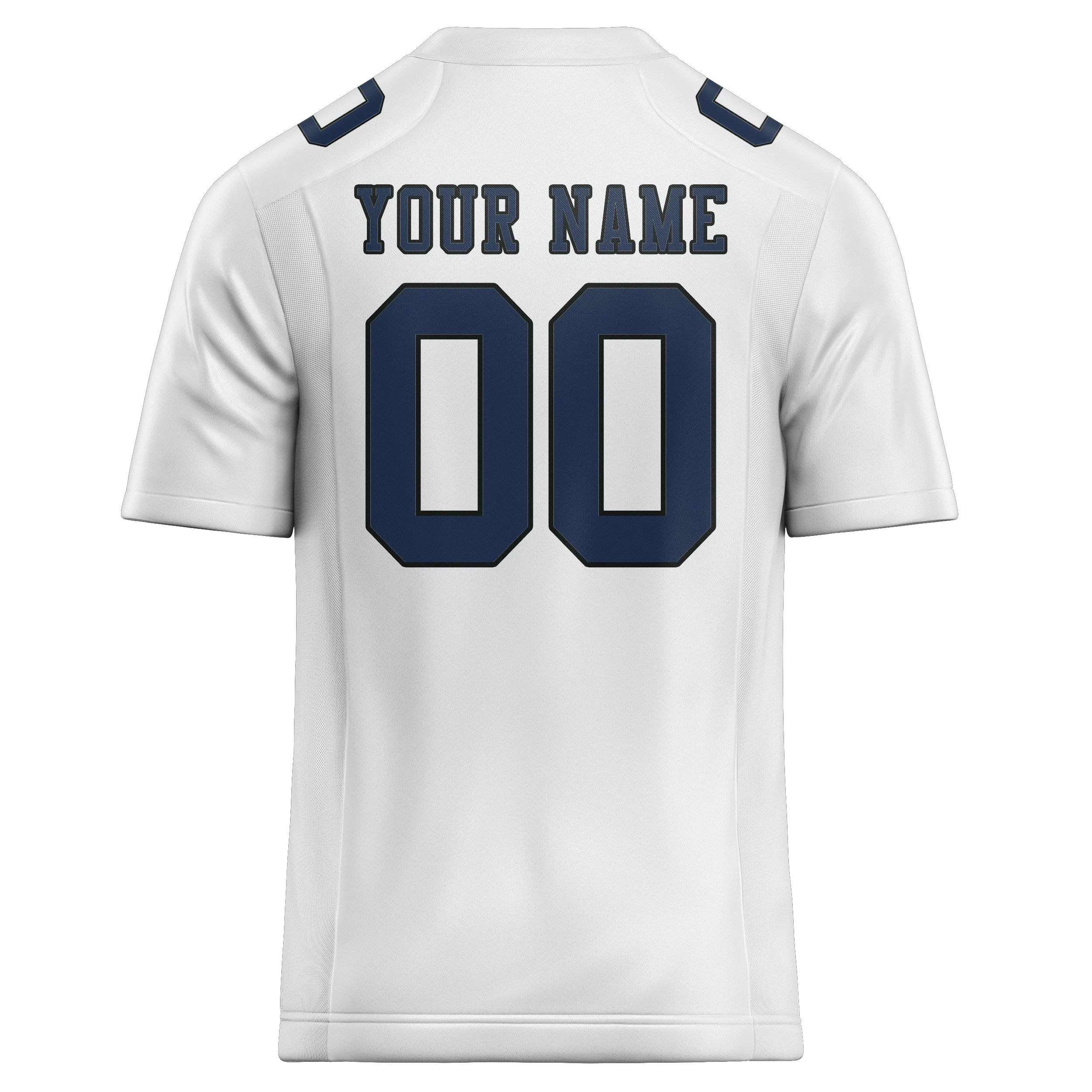Custom White Blue Football Jersey sold by Tailorly product image thumbnail 3