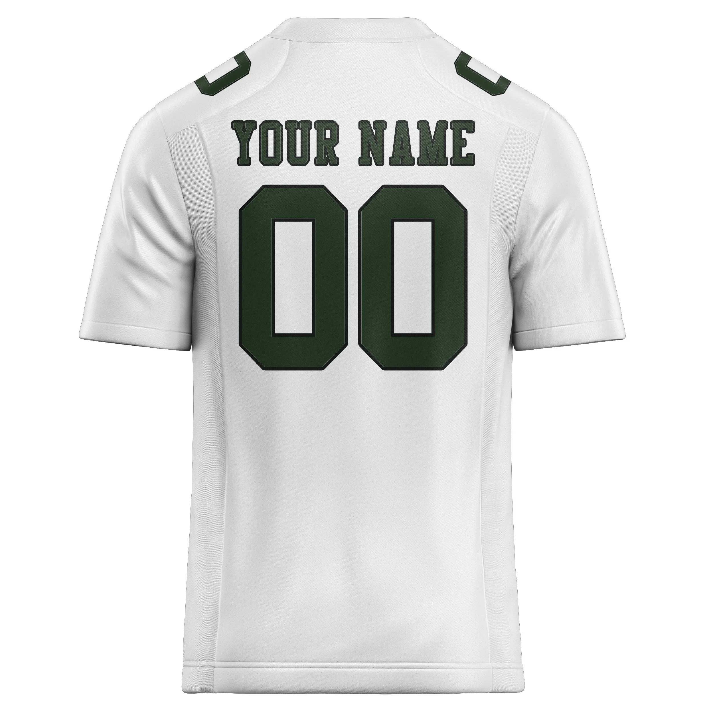 Custom White Dark Green Football Jersey sold by Tailorly product image thumbnail 3
