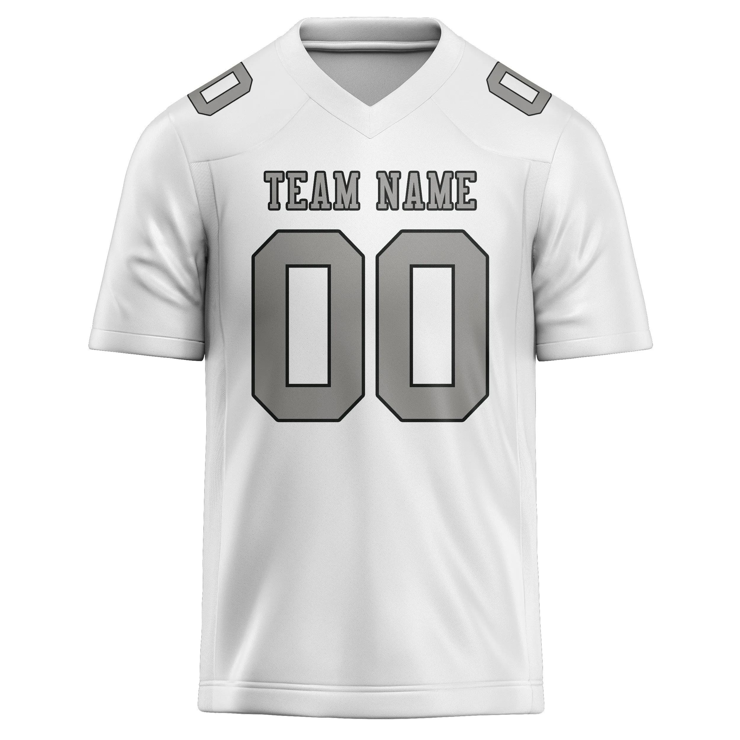 Custom White Gray Football Jersey sold by Tailorly product image thumbnail 2