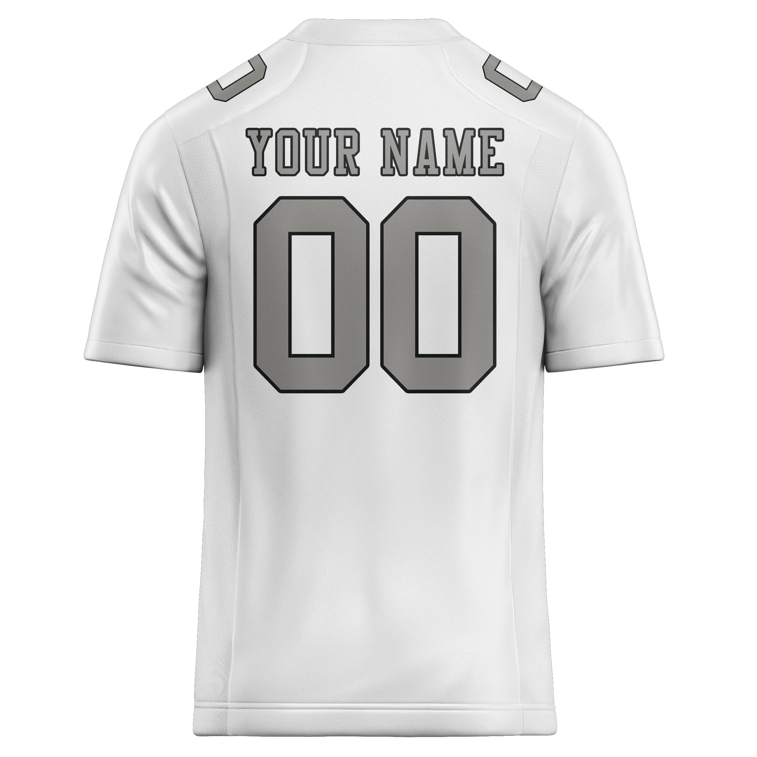 Custom White Gray Football Jersey sold by Tailorly product image thumbnail 3