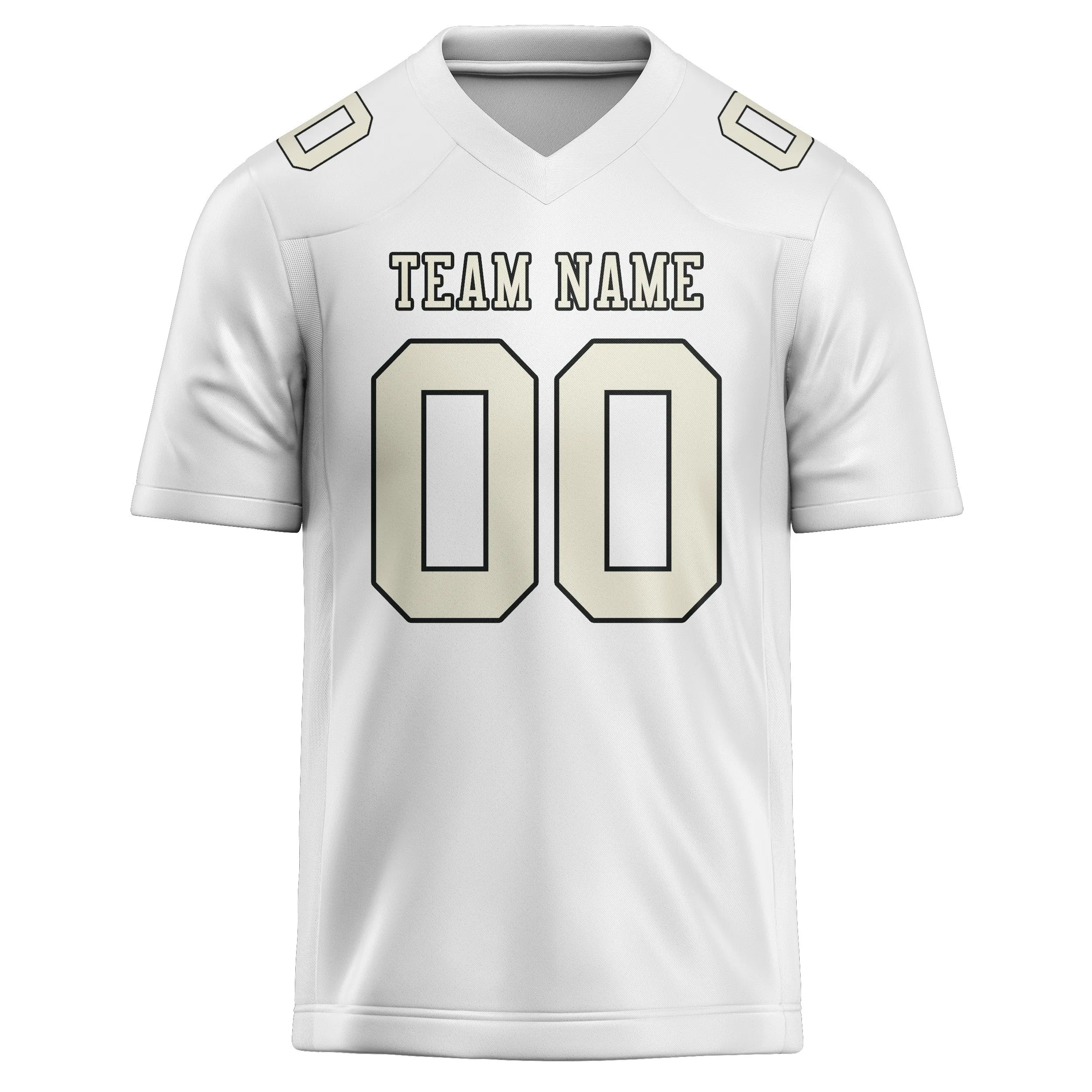 Custom White Cream Football Jersey sold by Tailorly product image thumbnail 2