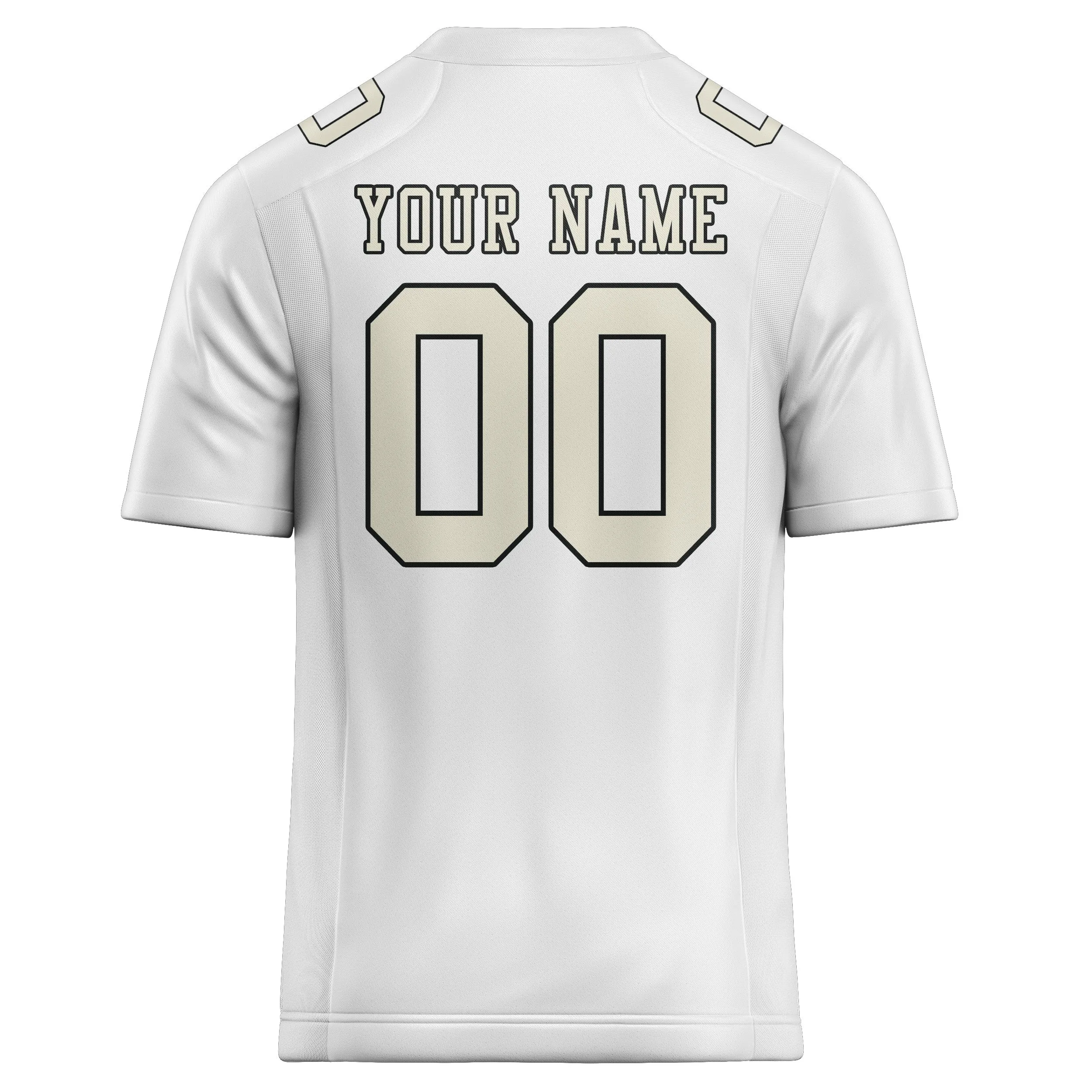 Custom White Cream Football Jersey sold by Tailorly product image thumbnail 3